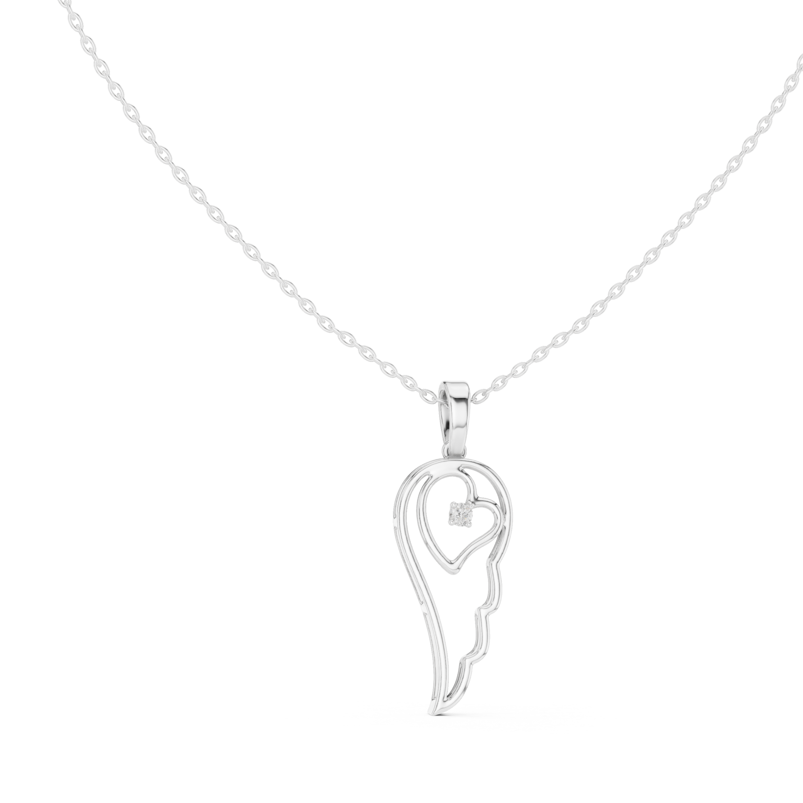 Chic Oval Diamond Pendant