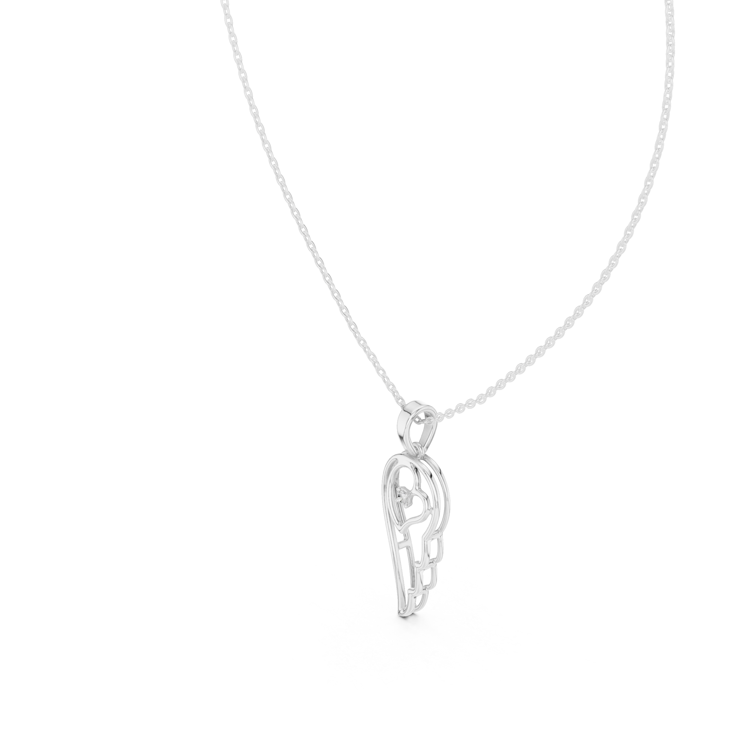 Chic Oval Diamond Pendant