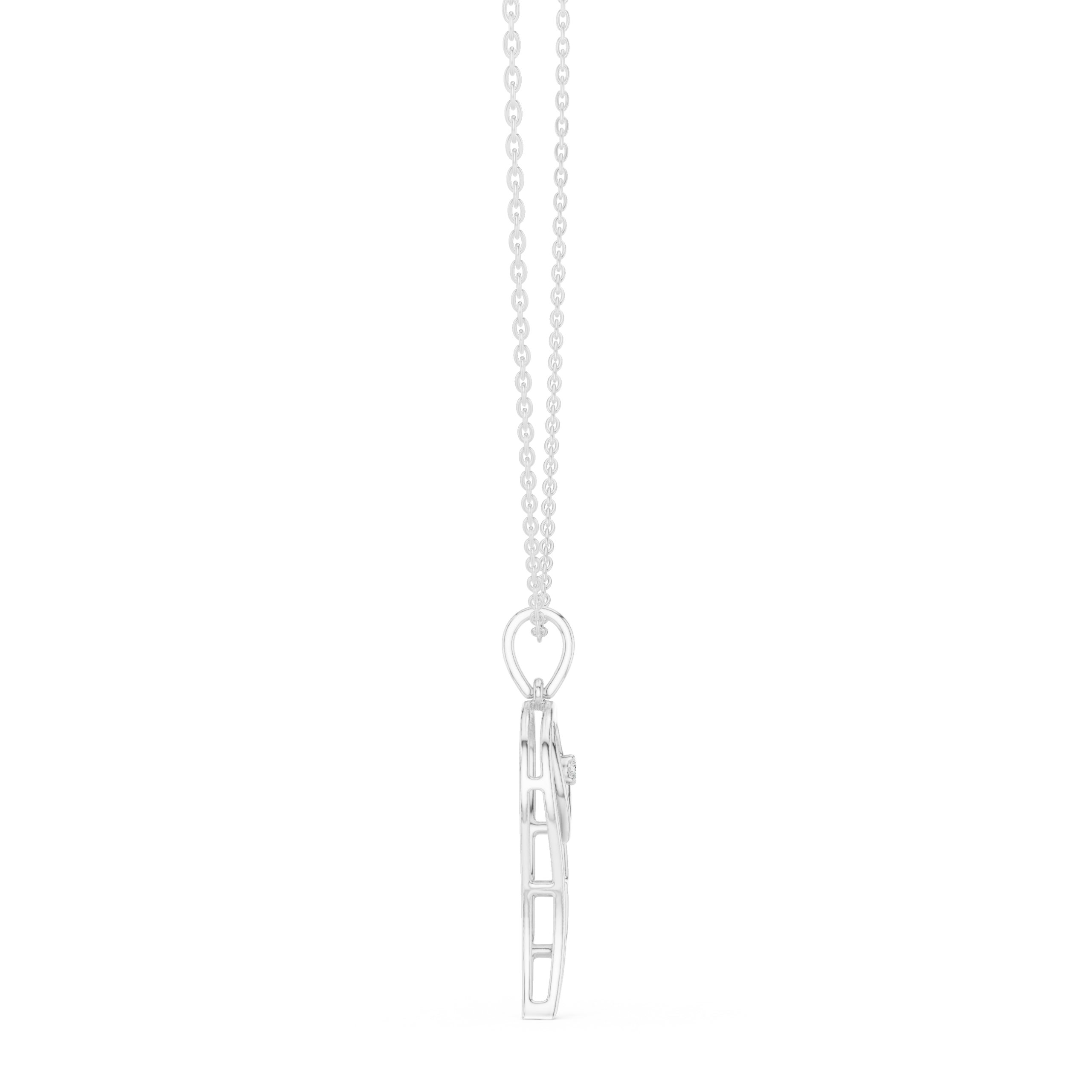 Chic Oval Diamond Pendant