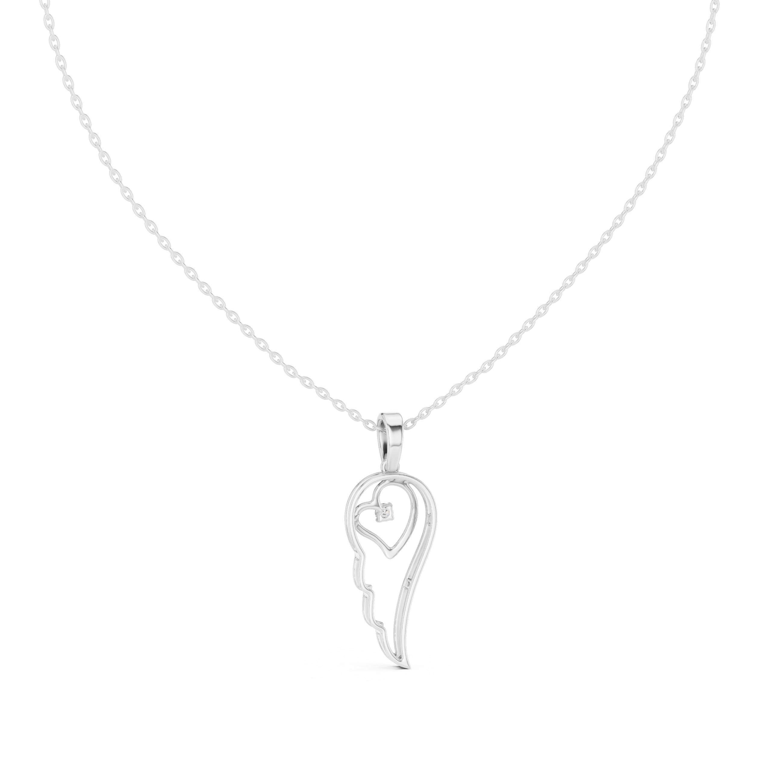 Chic Oval Diamond Pendant