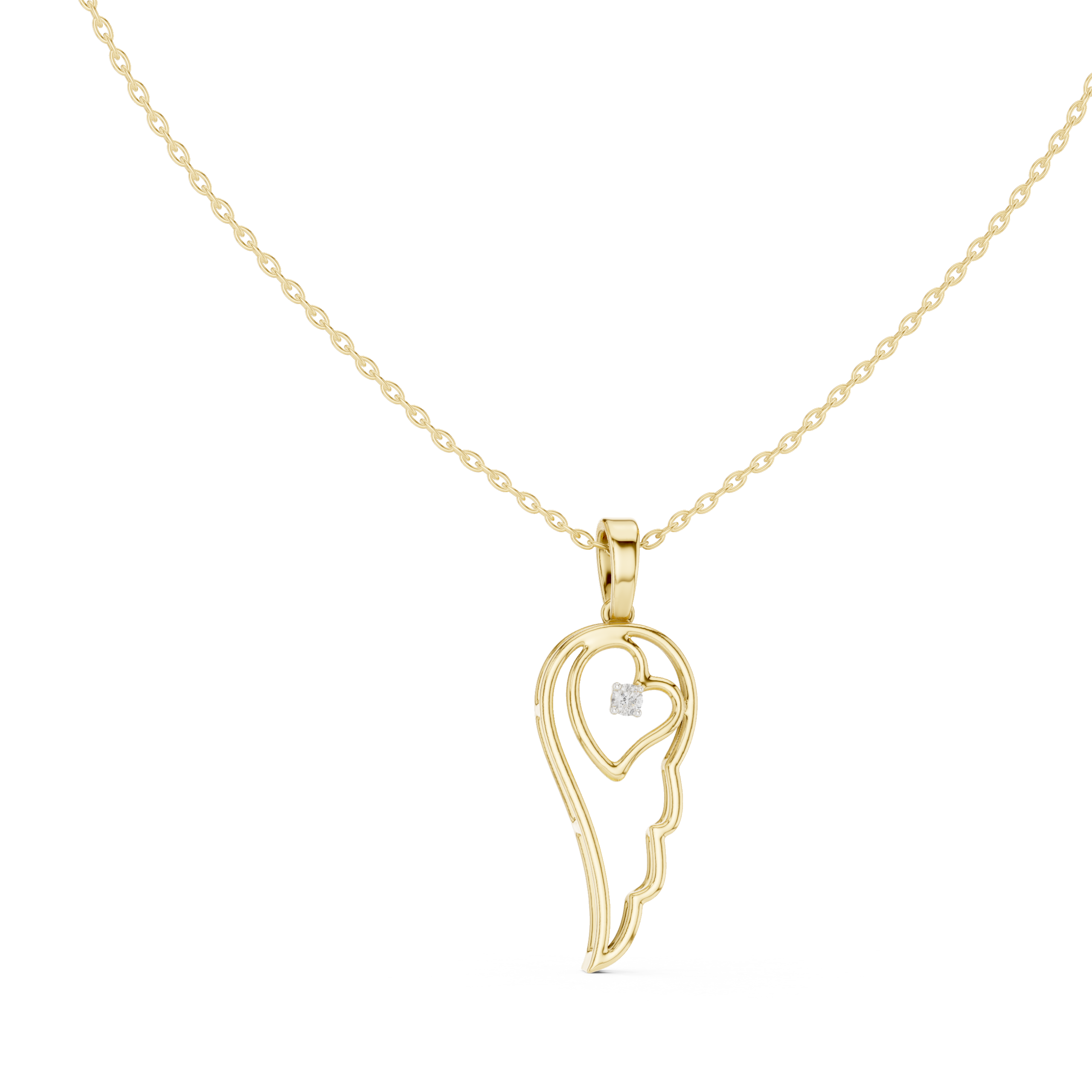 Chic Oval Diamond Pendant