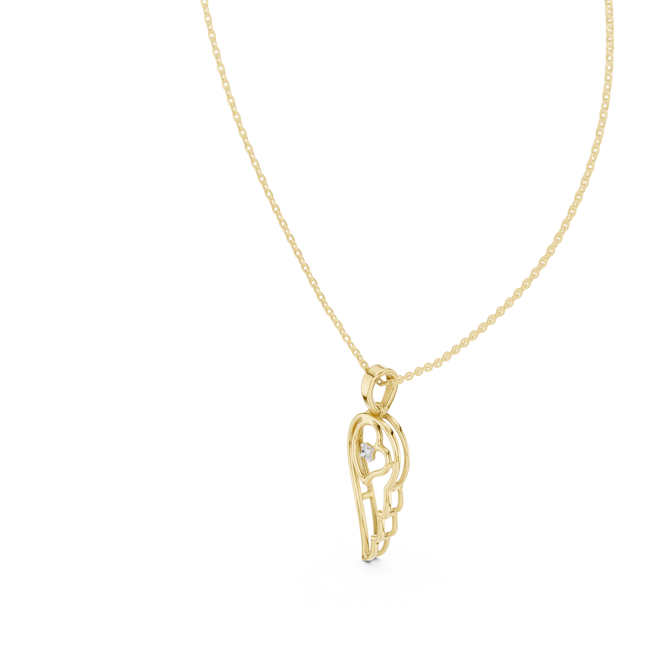 Chic Oval Diamond Pendant