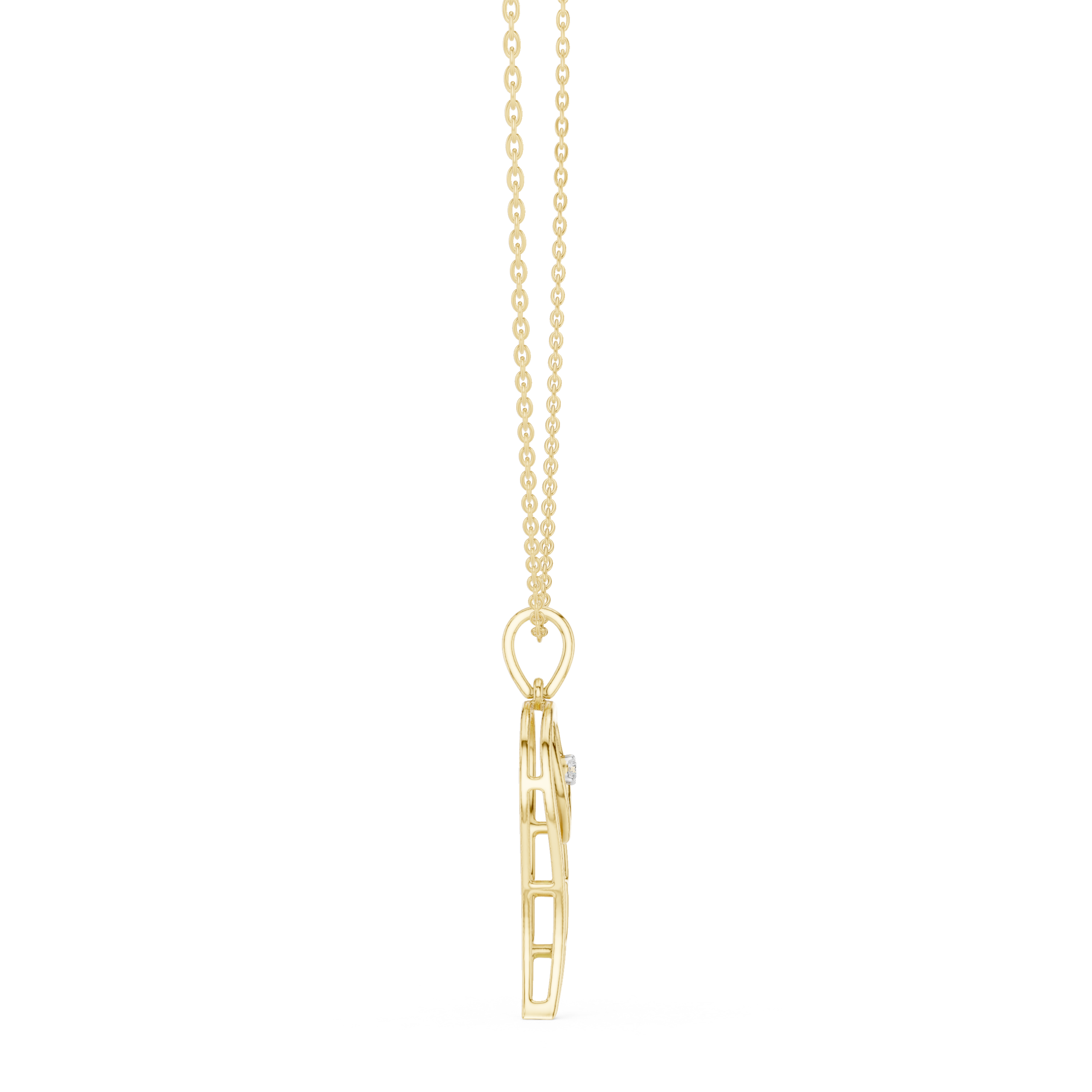 Chic Oval Diamond Pendant