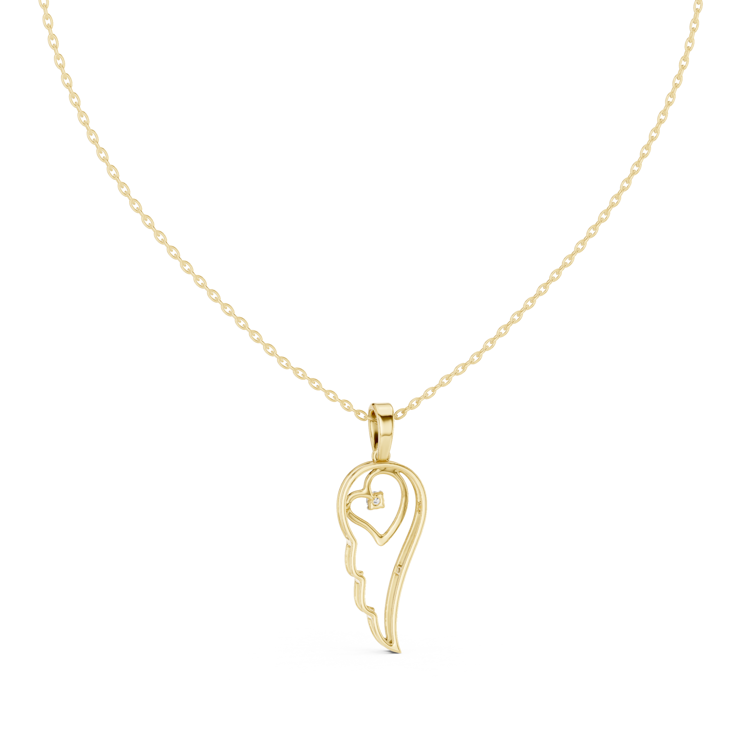 Chic Oval Diamond Pendant