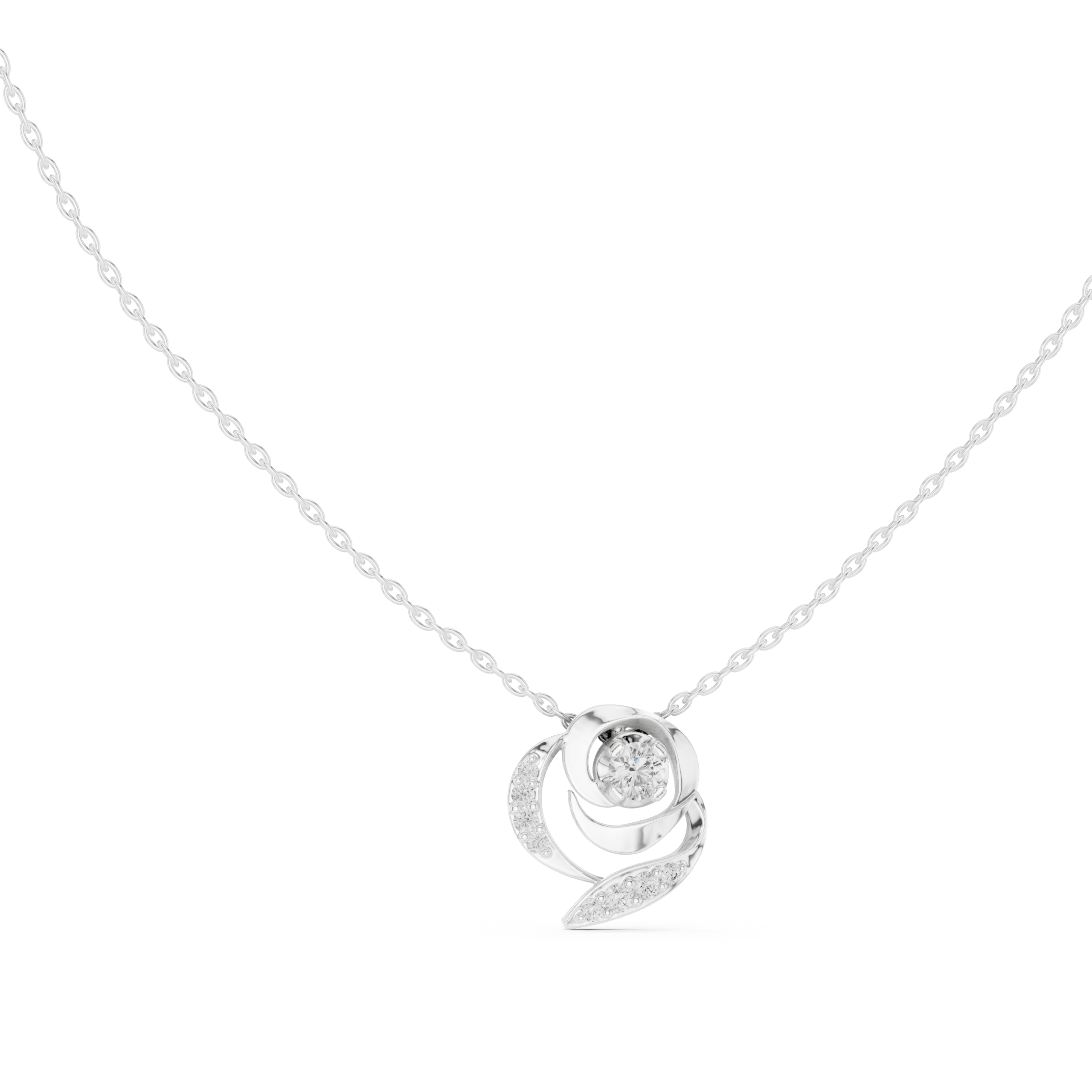 Trendy Round Diamond Charm Pendant