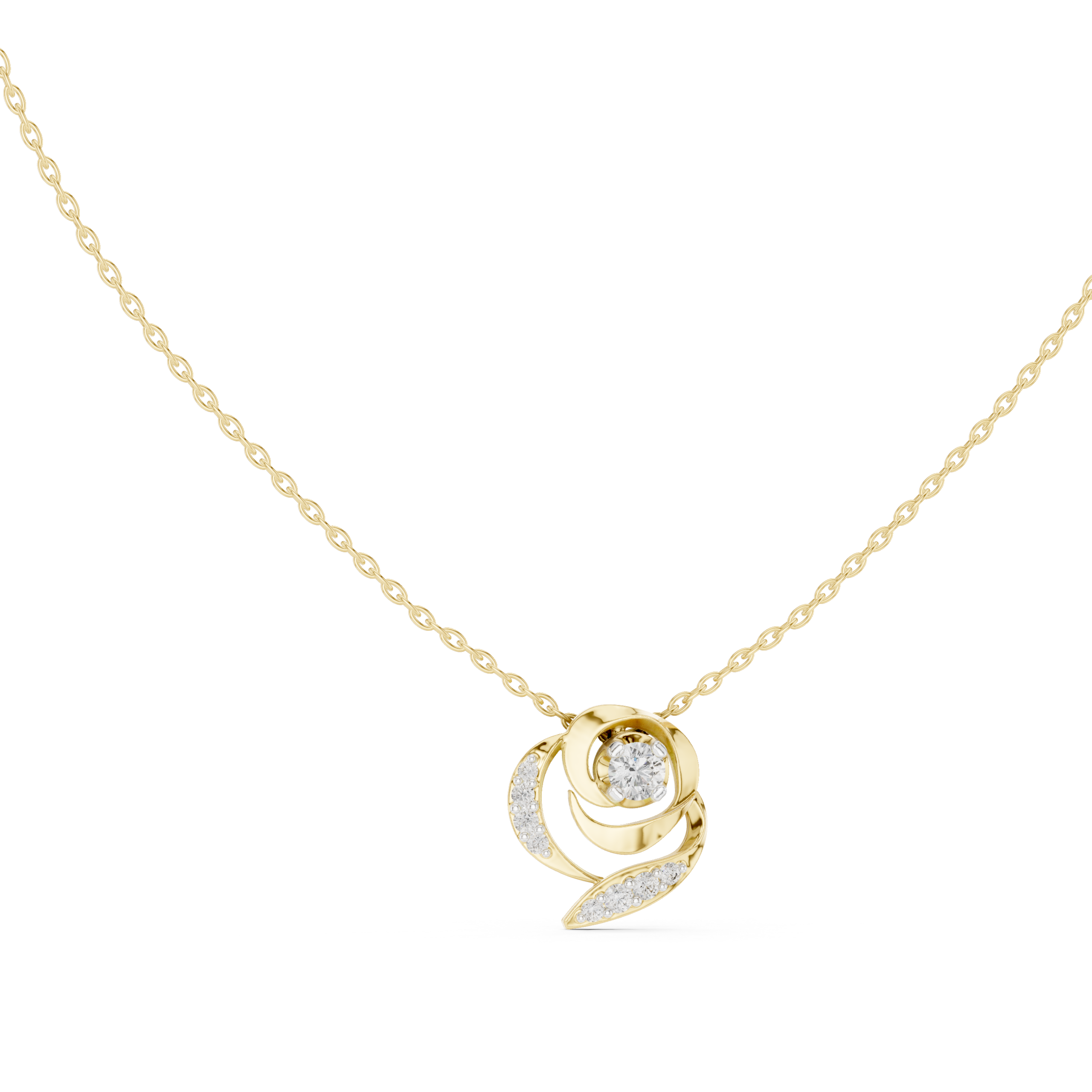 Trendy Round Diamond Charm Pendant