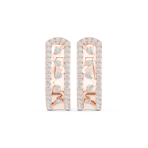 Graceful Emerald Diamond Earrings