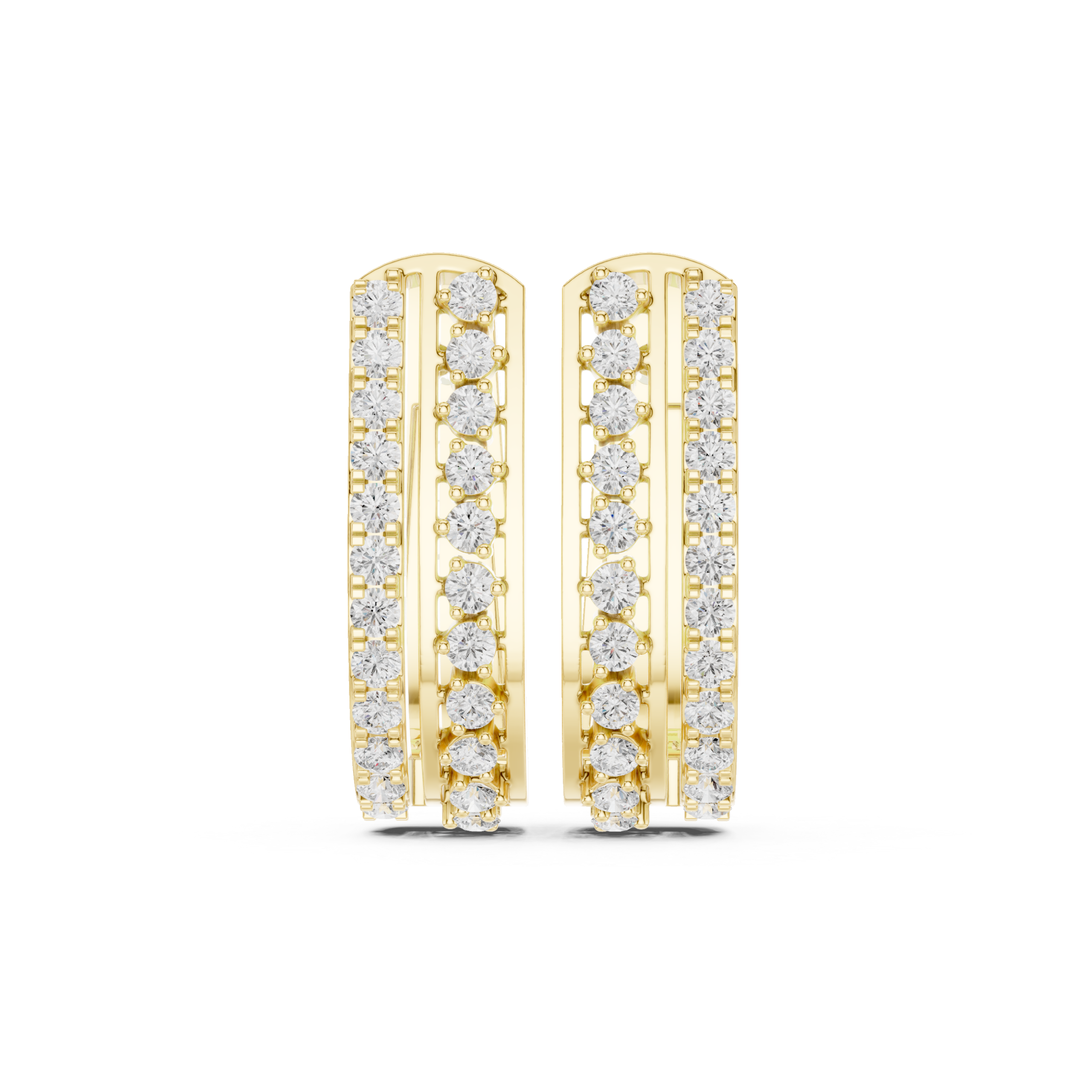 Chic Baguette Diamond Earrings