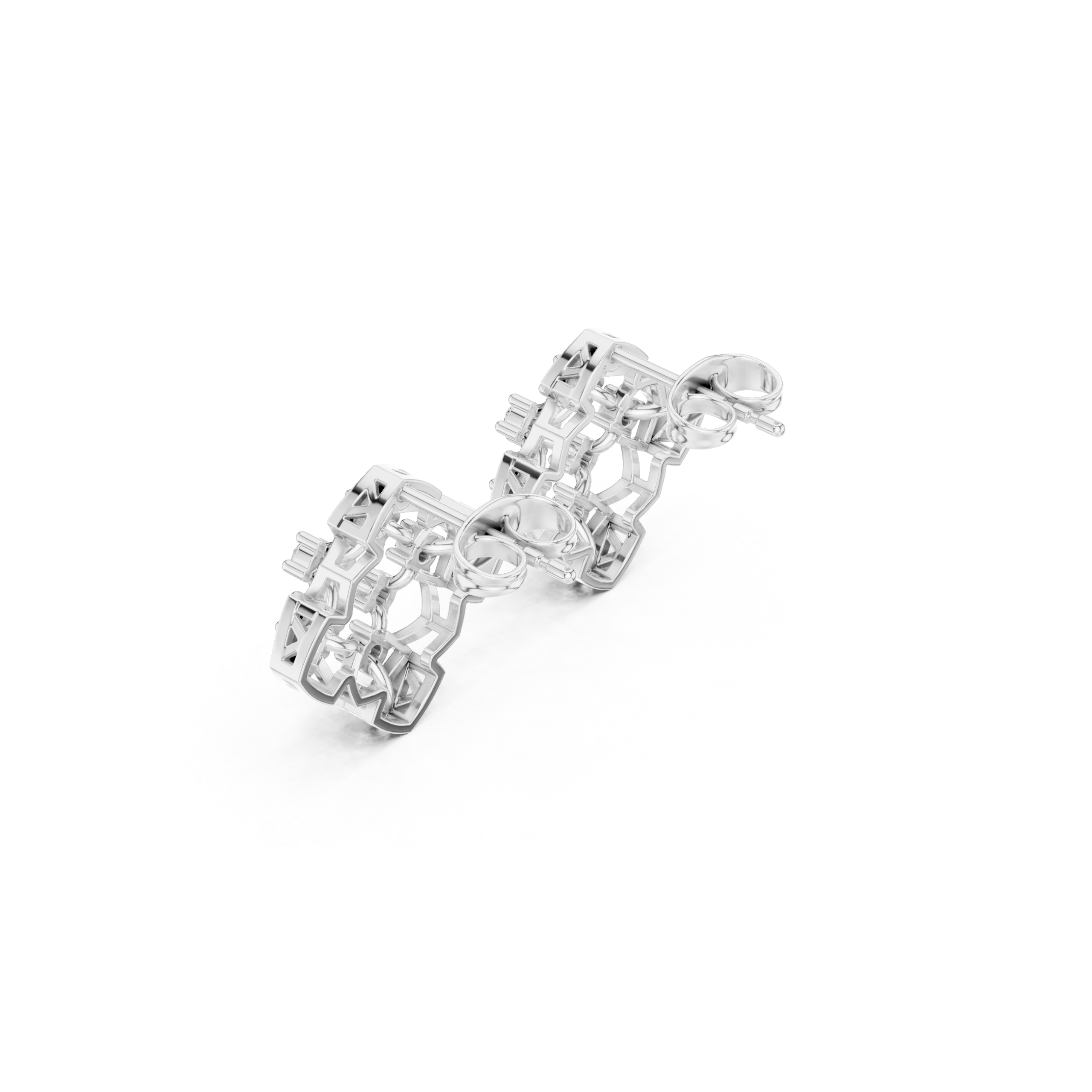 Dazzling Triangle Diamond Earrings