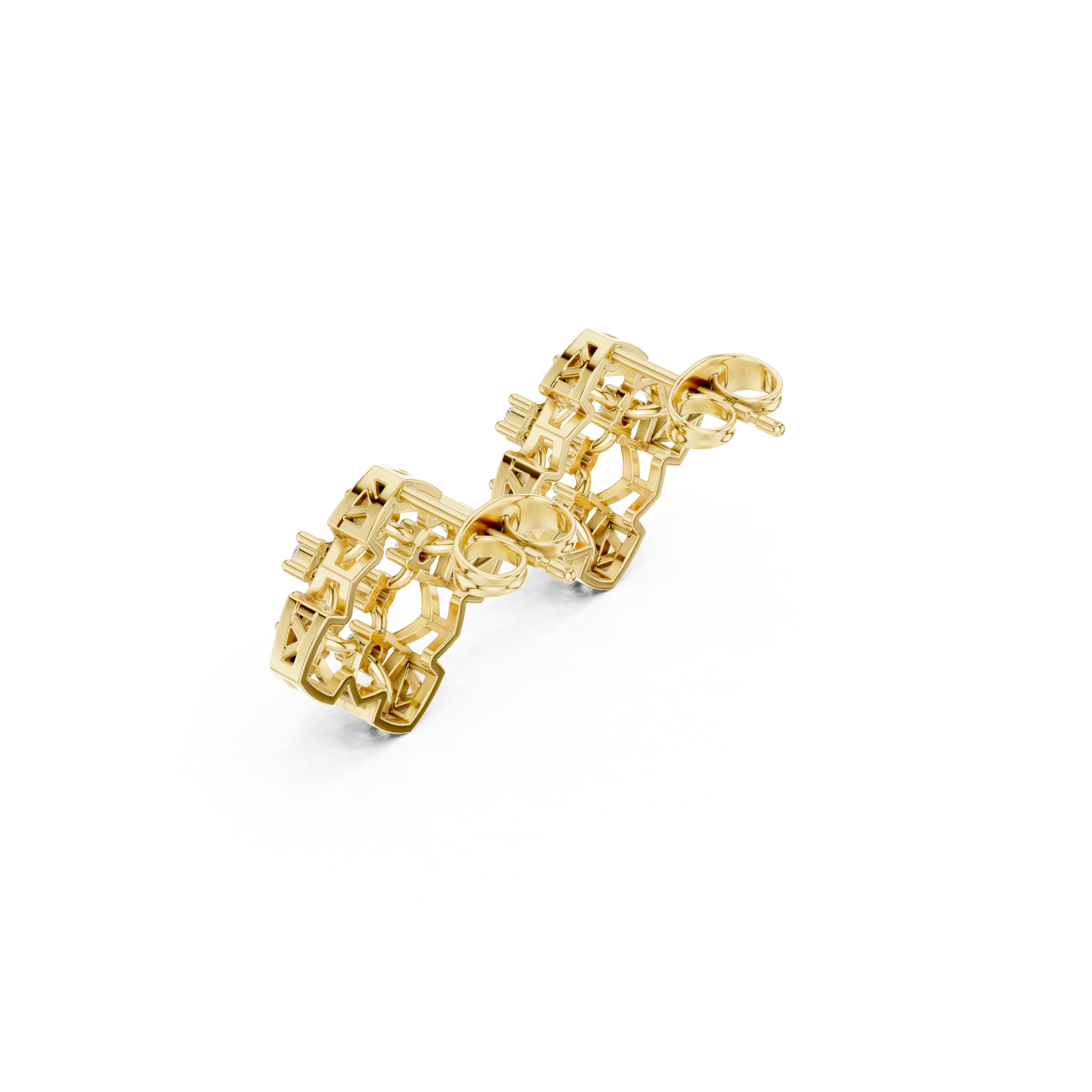 Dazzling Triangle Diamond Earrings