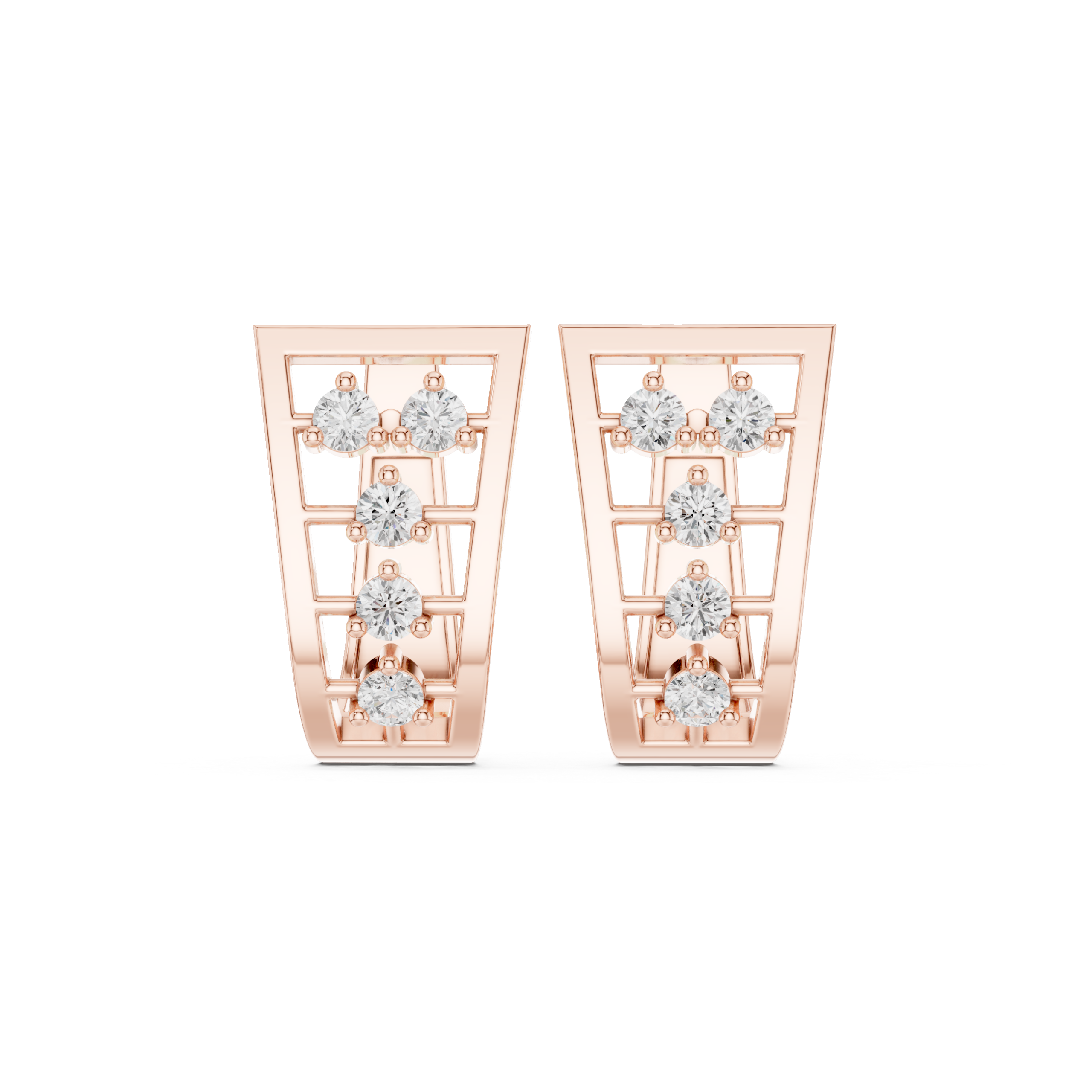 Opulent Round Diamond Earrings