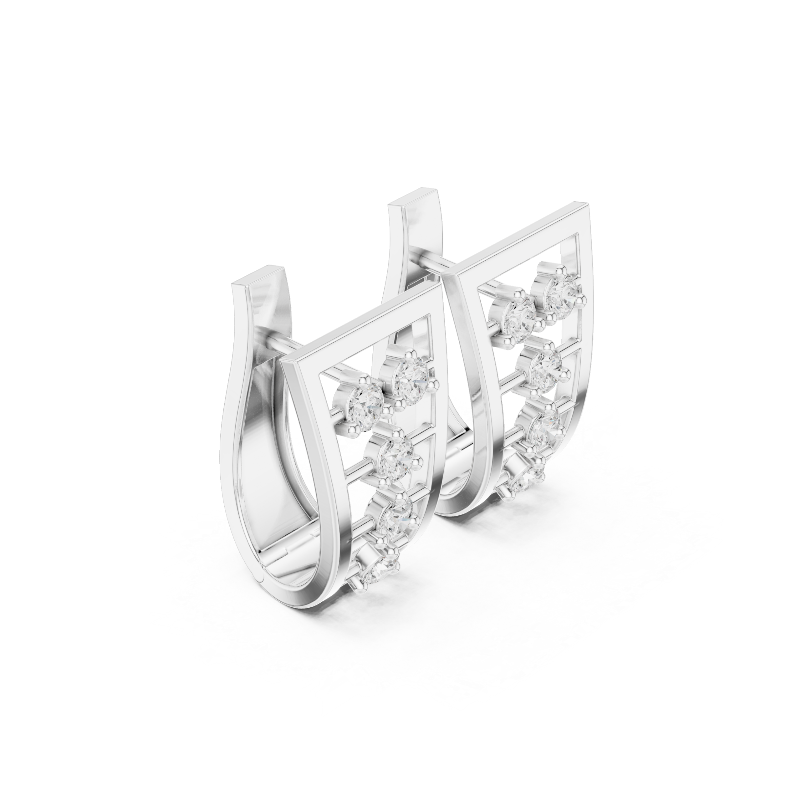 Opulent Round Diamond Earrings