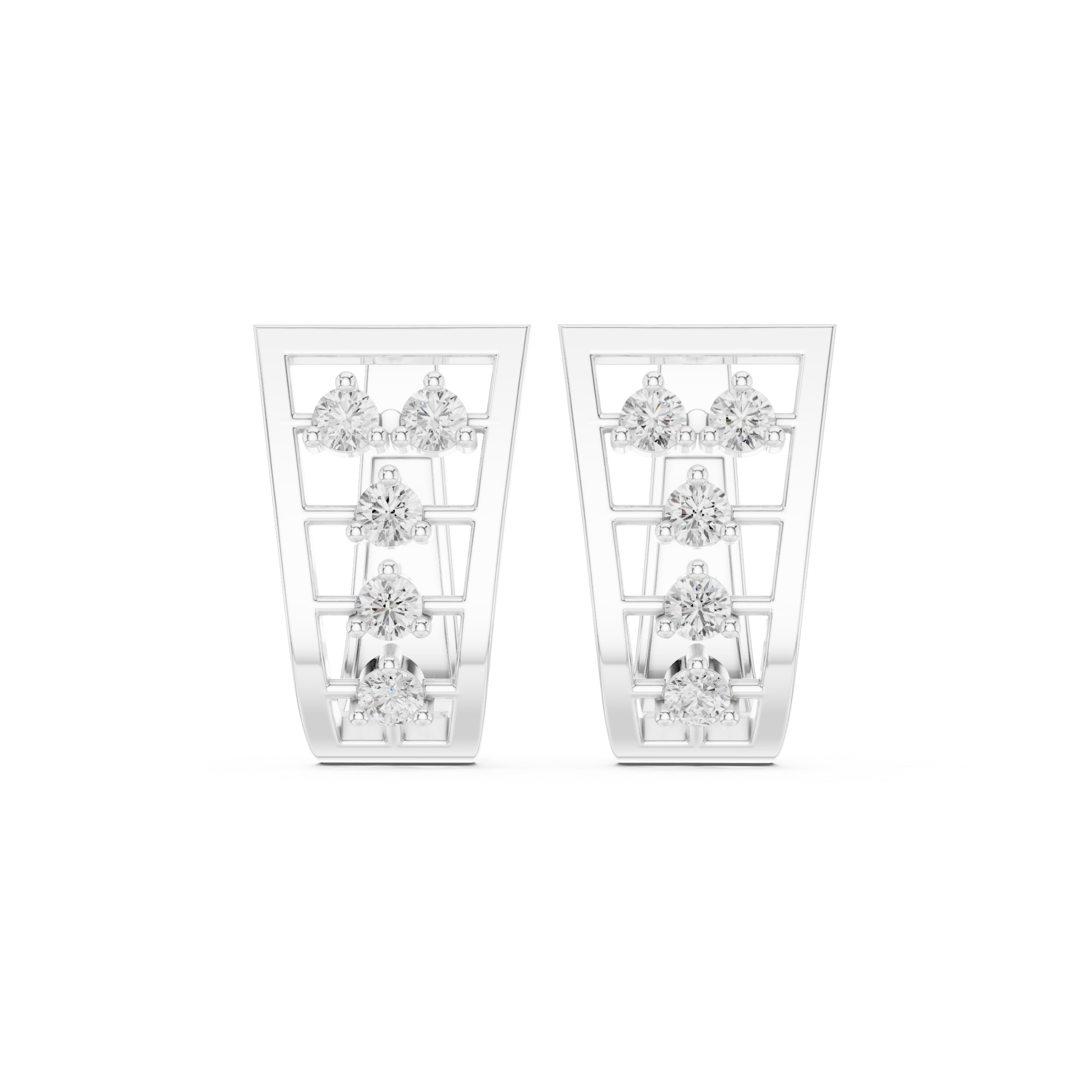 Opulent Round Diamond Earrings