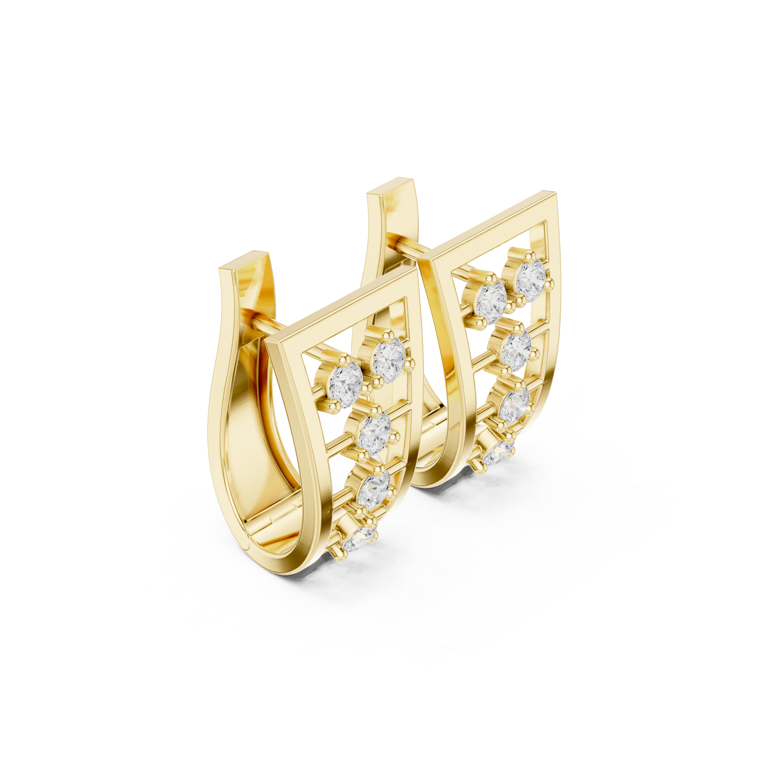 Opulent Round Diamond Earrings