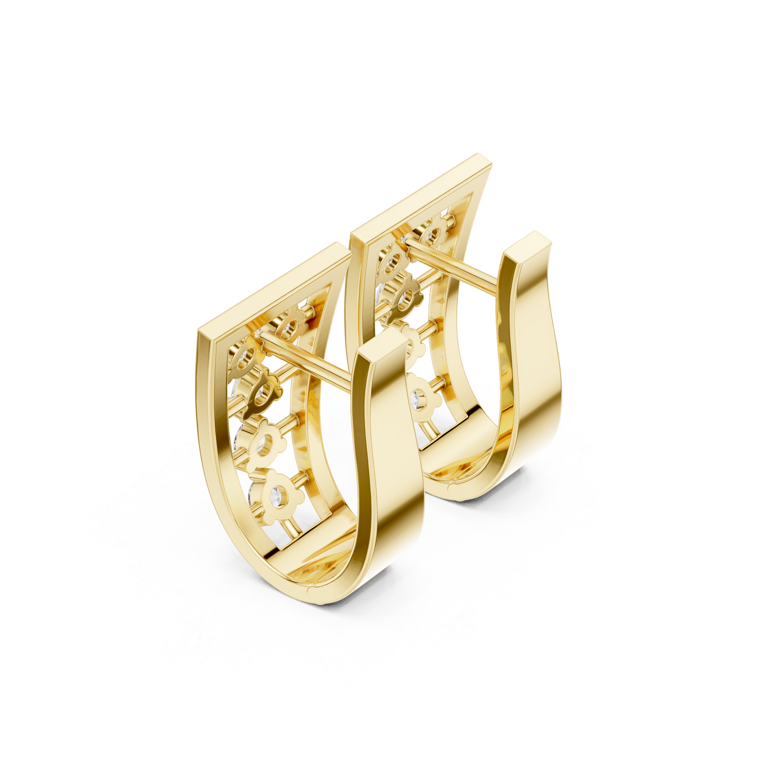 Opulent Round Diamond Earrings