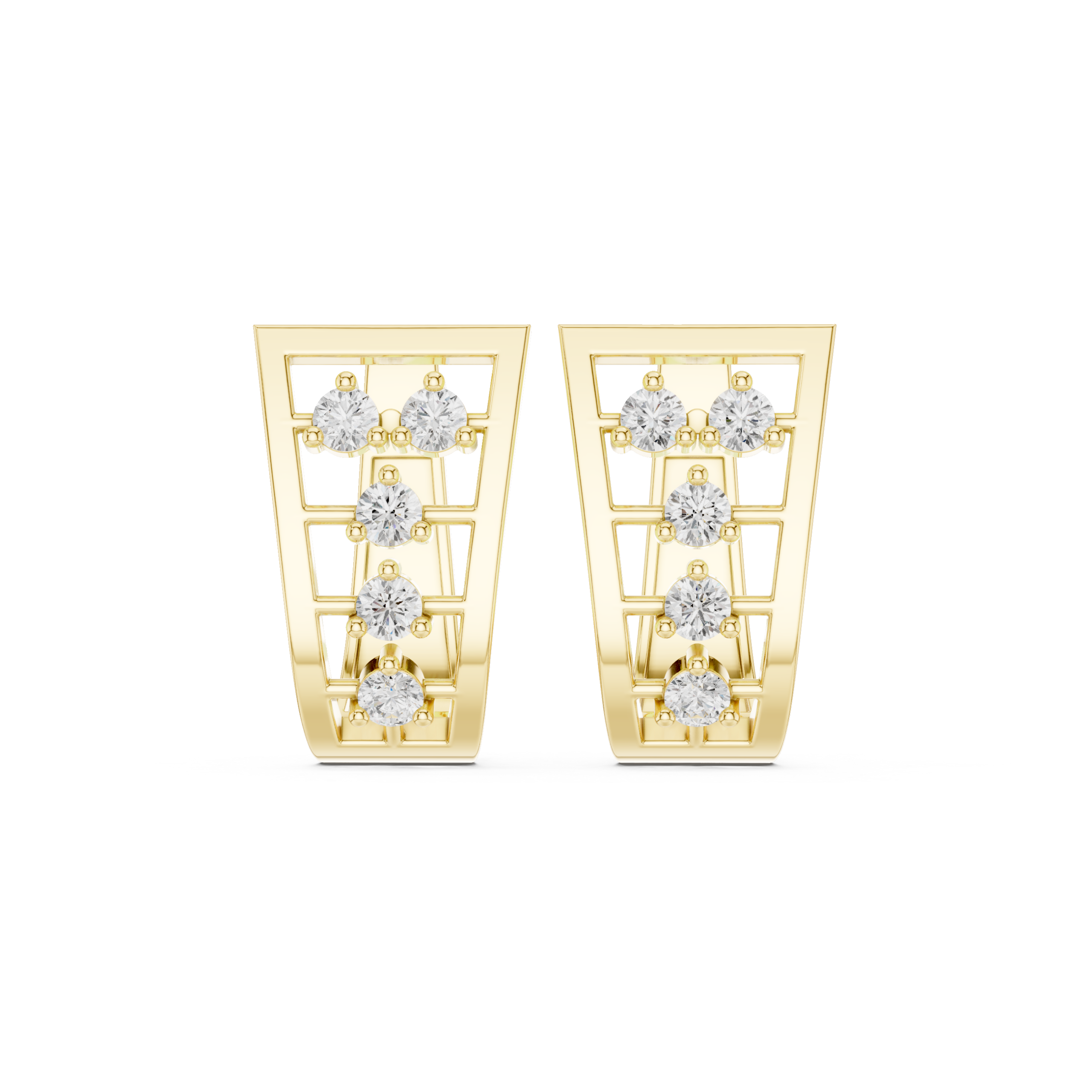 Opulent Round Diamond Earrings