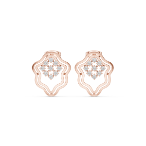 Glam Round Diamond Earrings