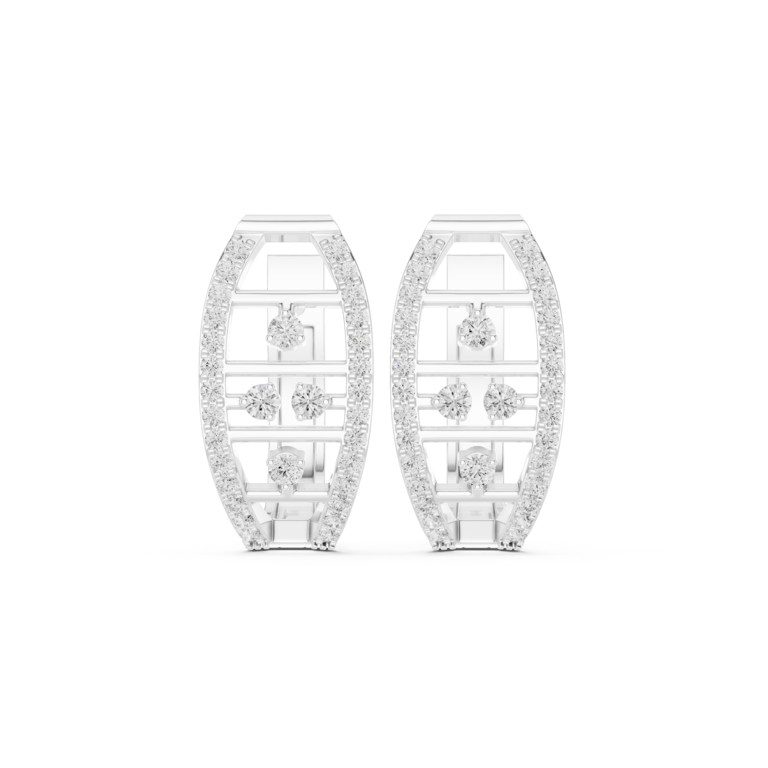 Glam Heart Diamond Earrings