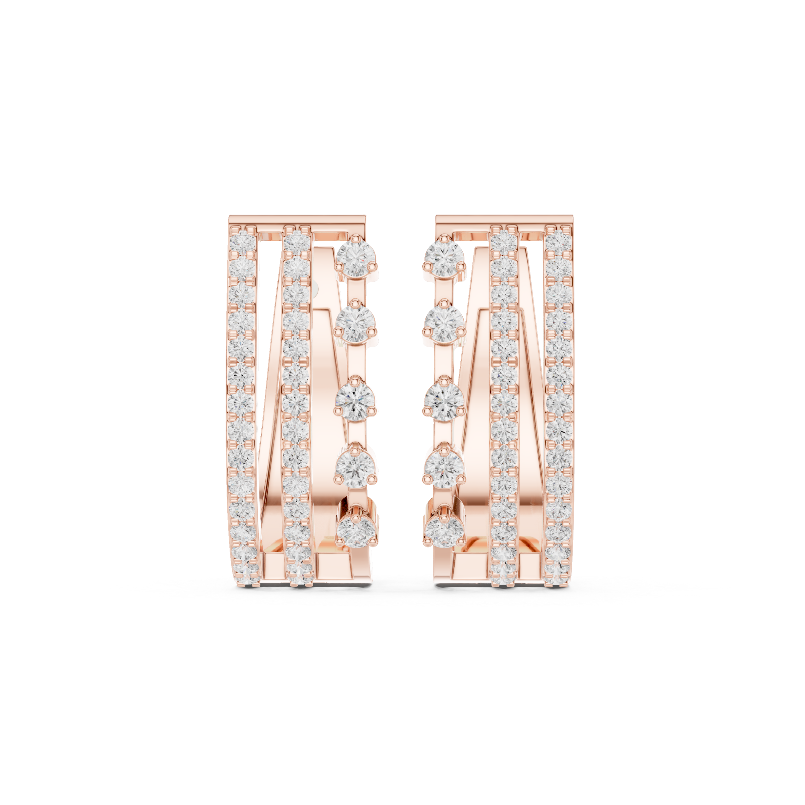 Luxe Heart Diamond Earrings