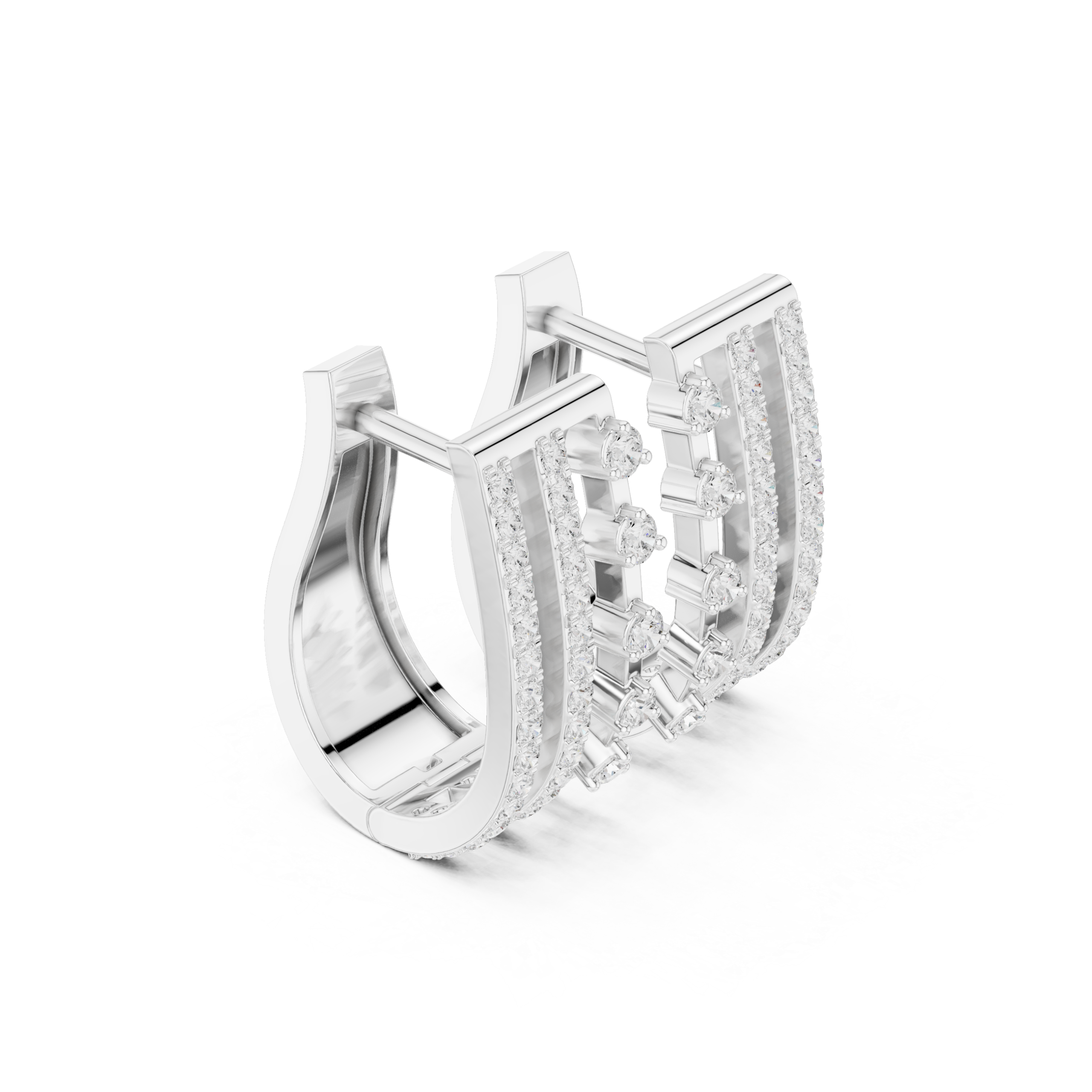 Luxe Heart Diamond Earrings