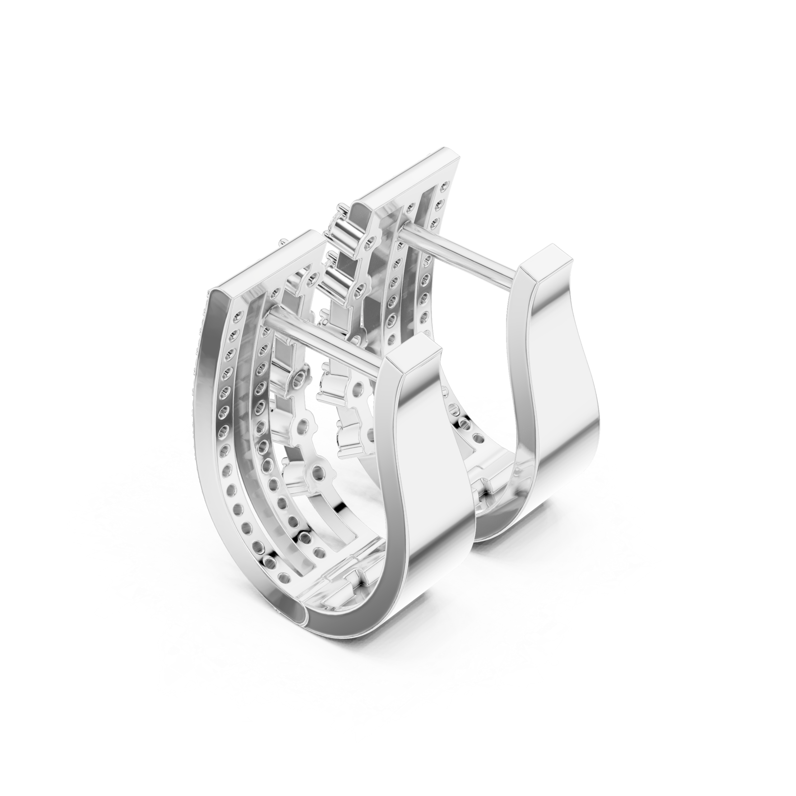 Luxe Heart Diamond Earrings