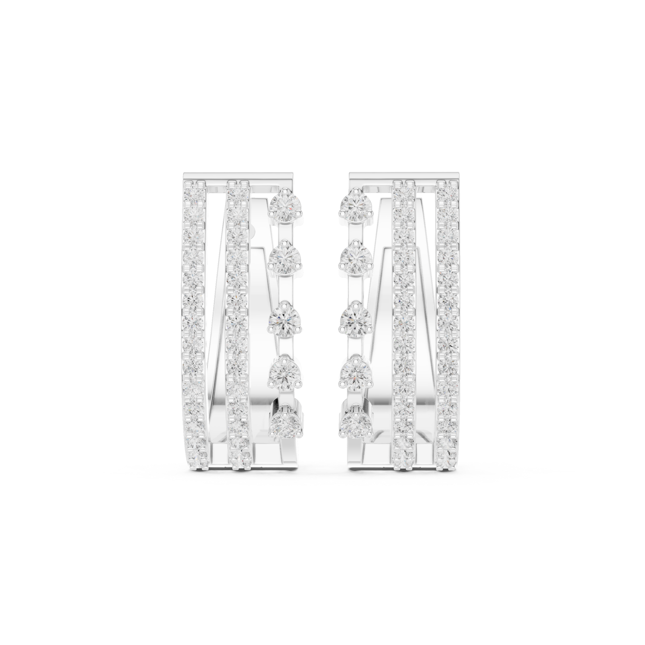 Luxe Heart Diamond Earrings