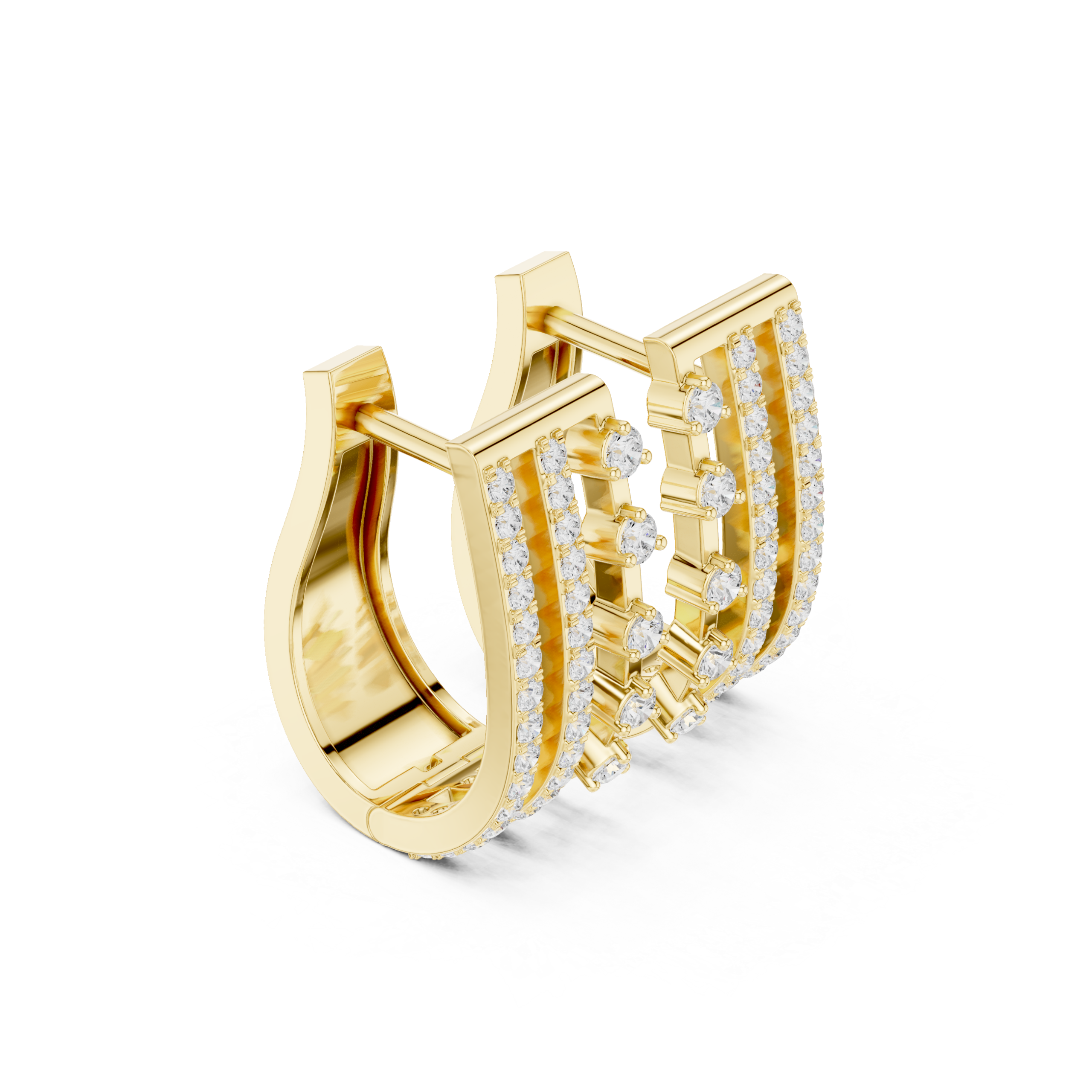 Luxe Heart Diamond Earrings