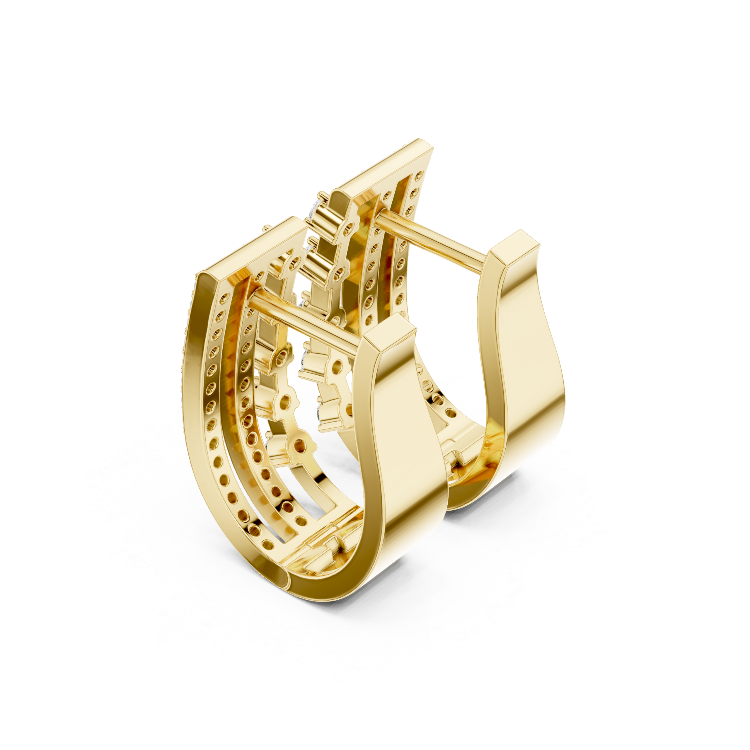 Luxe Heart Diamond Earrings