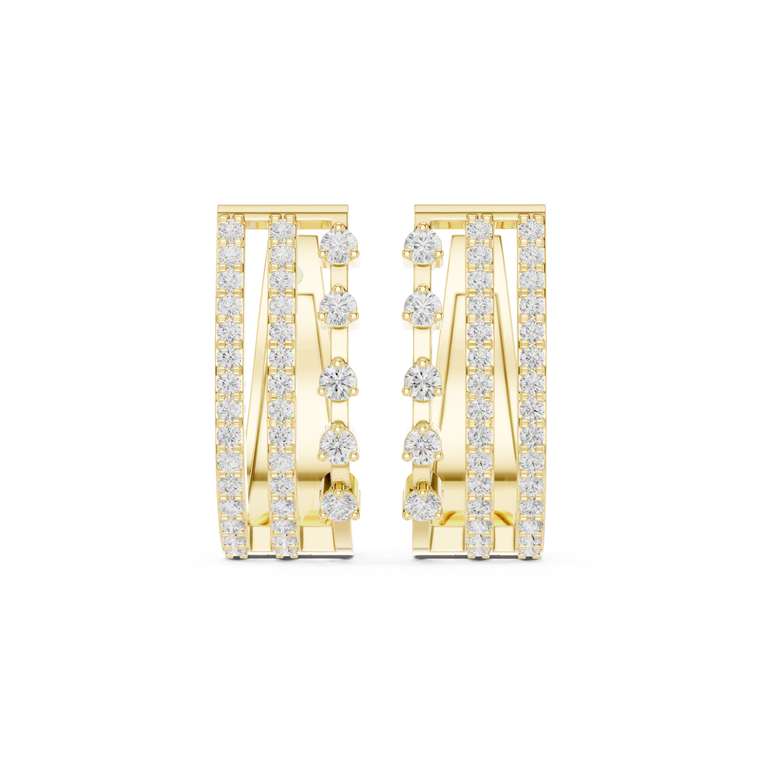 Luxe Heart Diamond Earrings