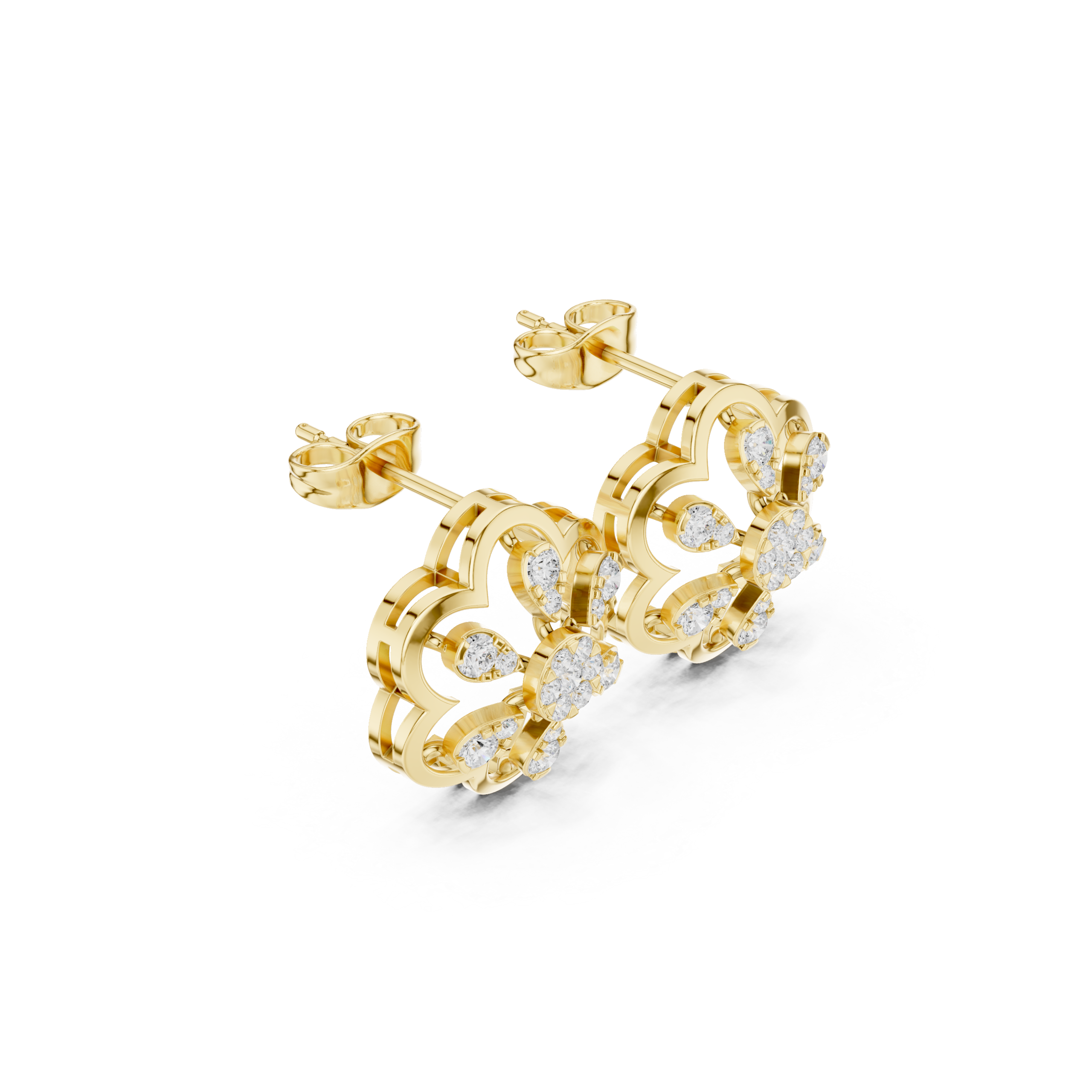 Fierce Emerald Diamond Earrings