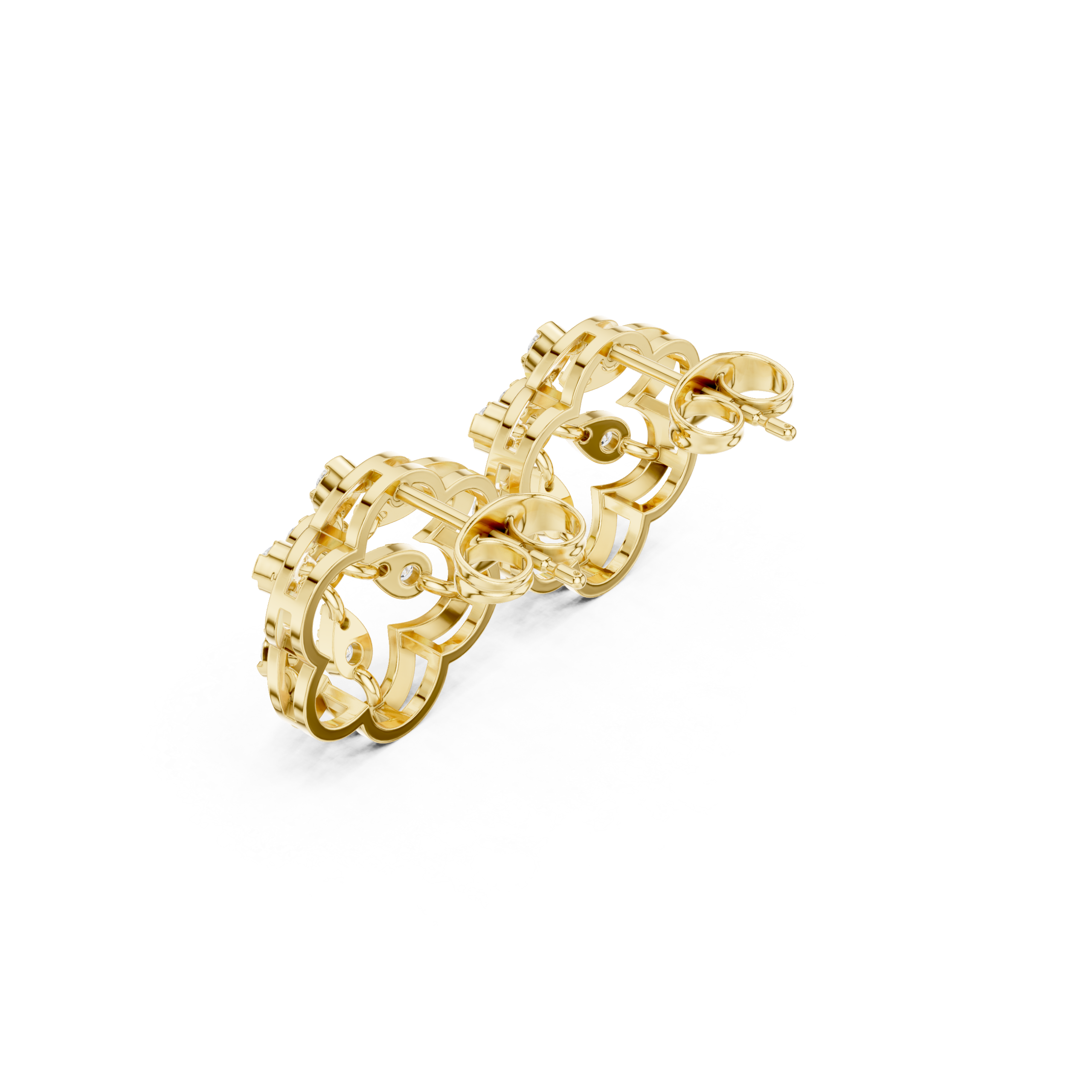 Fierce Emerald Diamond Earrings