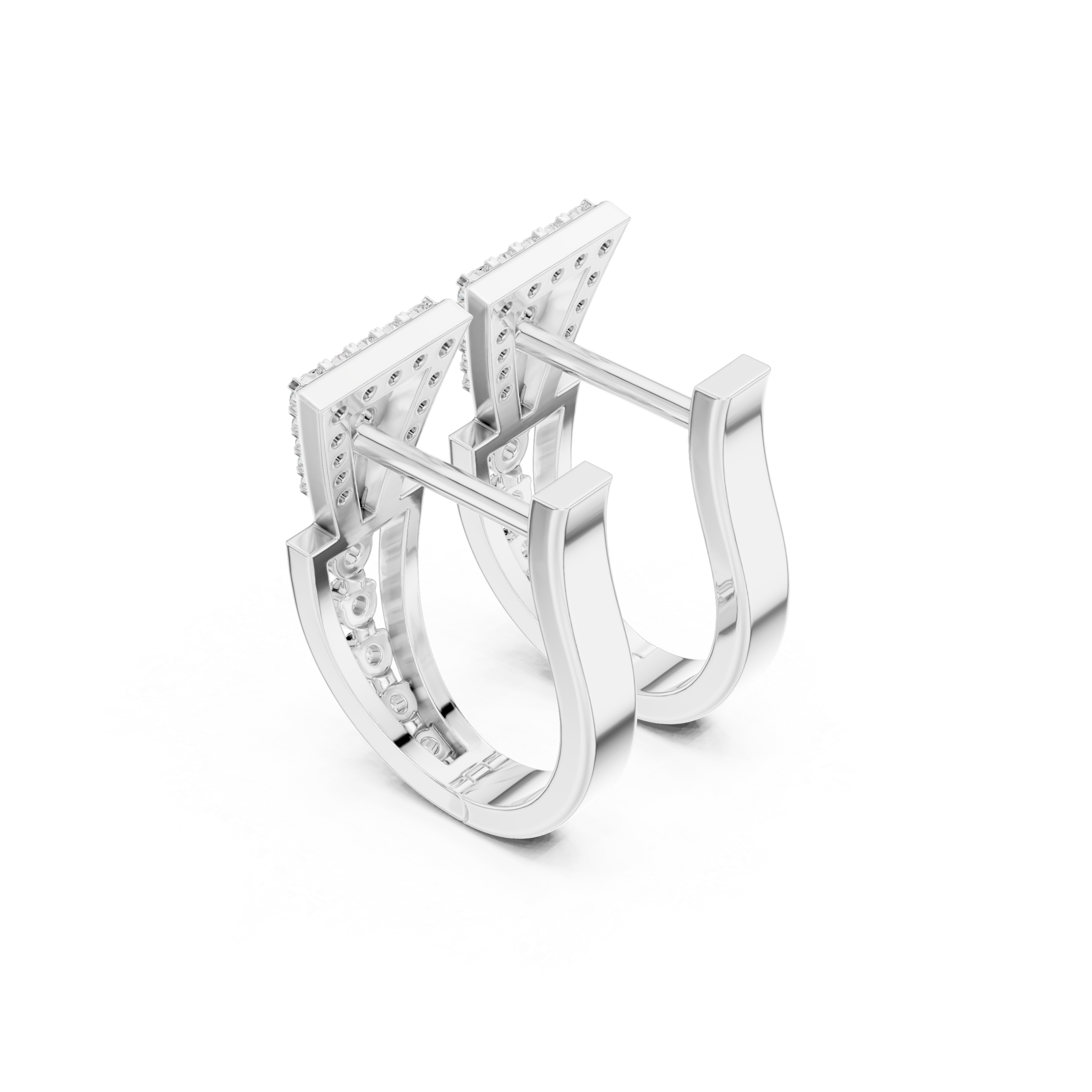 Dazzling Heart Diamond Earrings