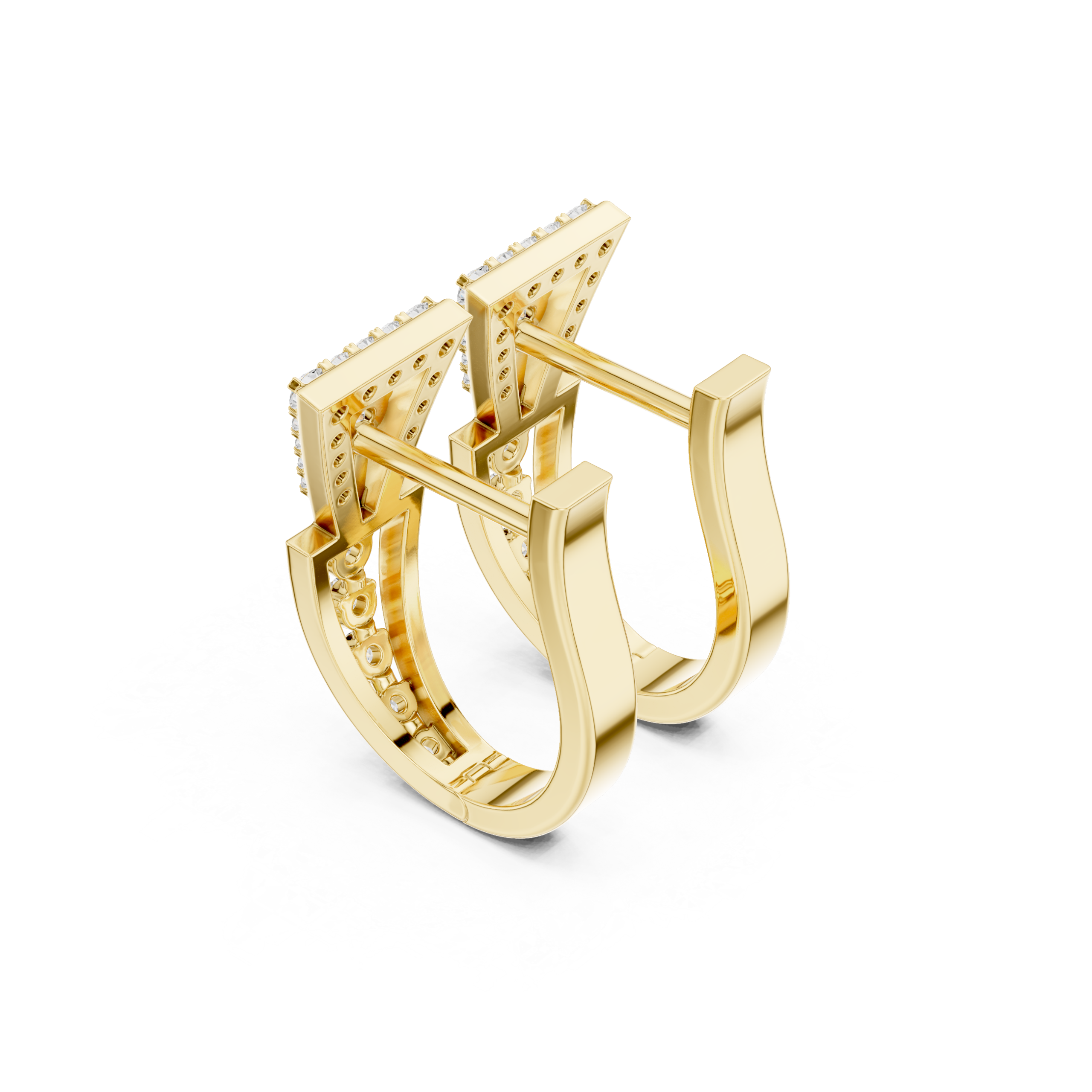 Dazzling Heart Diamond Earrings