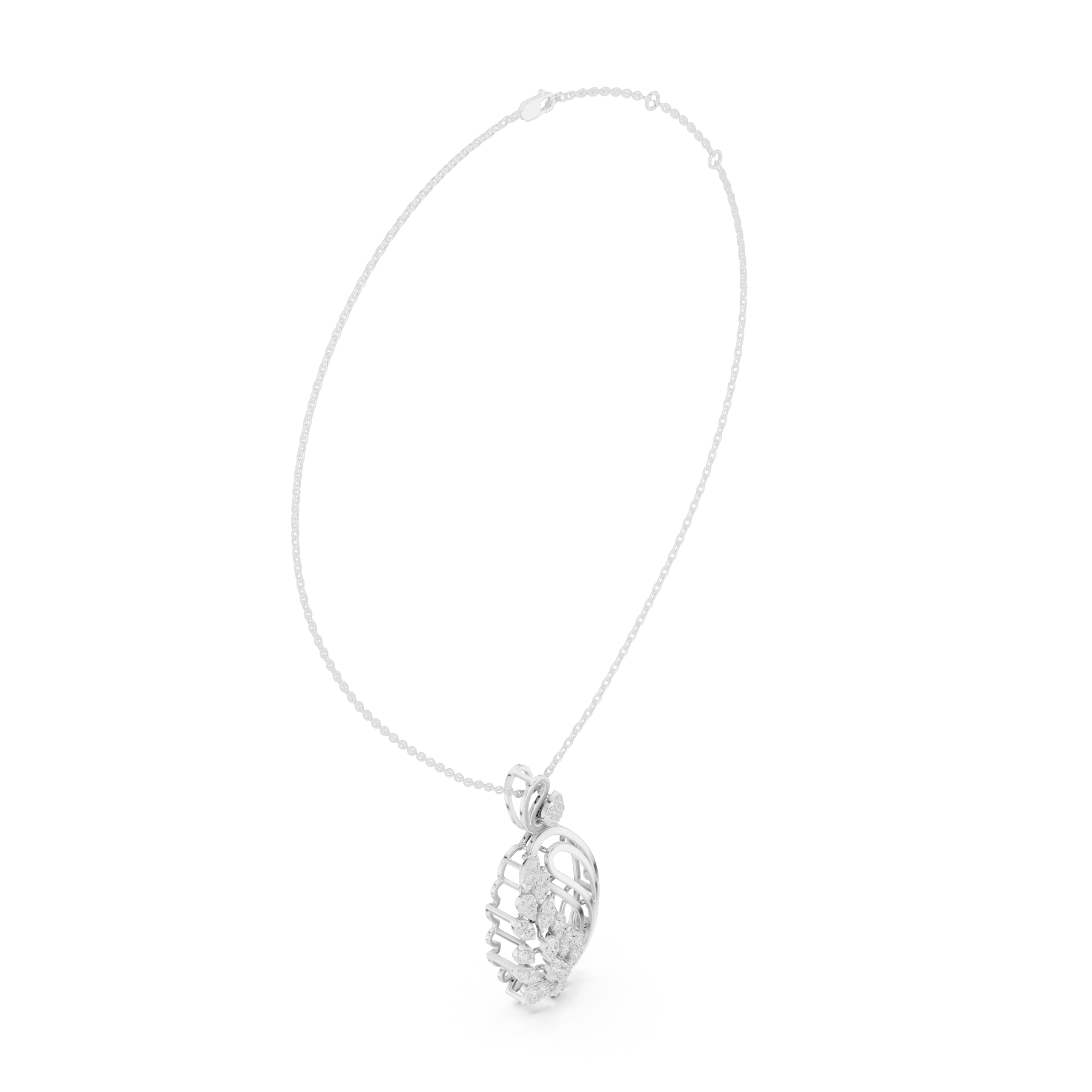 Elegant Princess Diamond Pendant