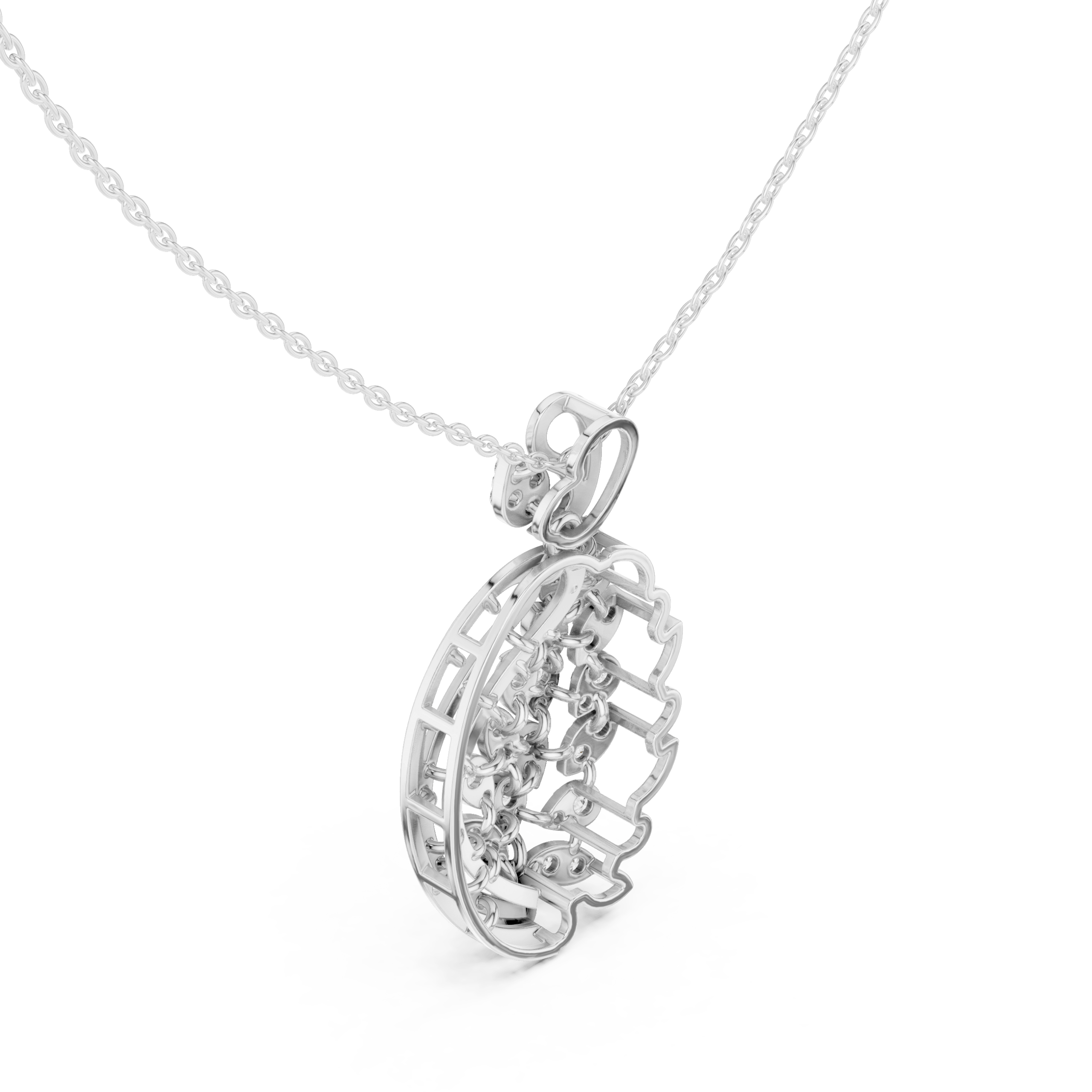 Elegant Princess Diamond Pendant