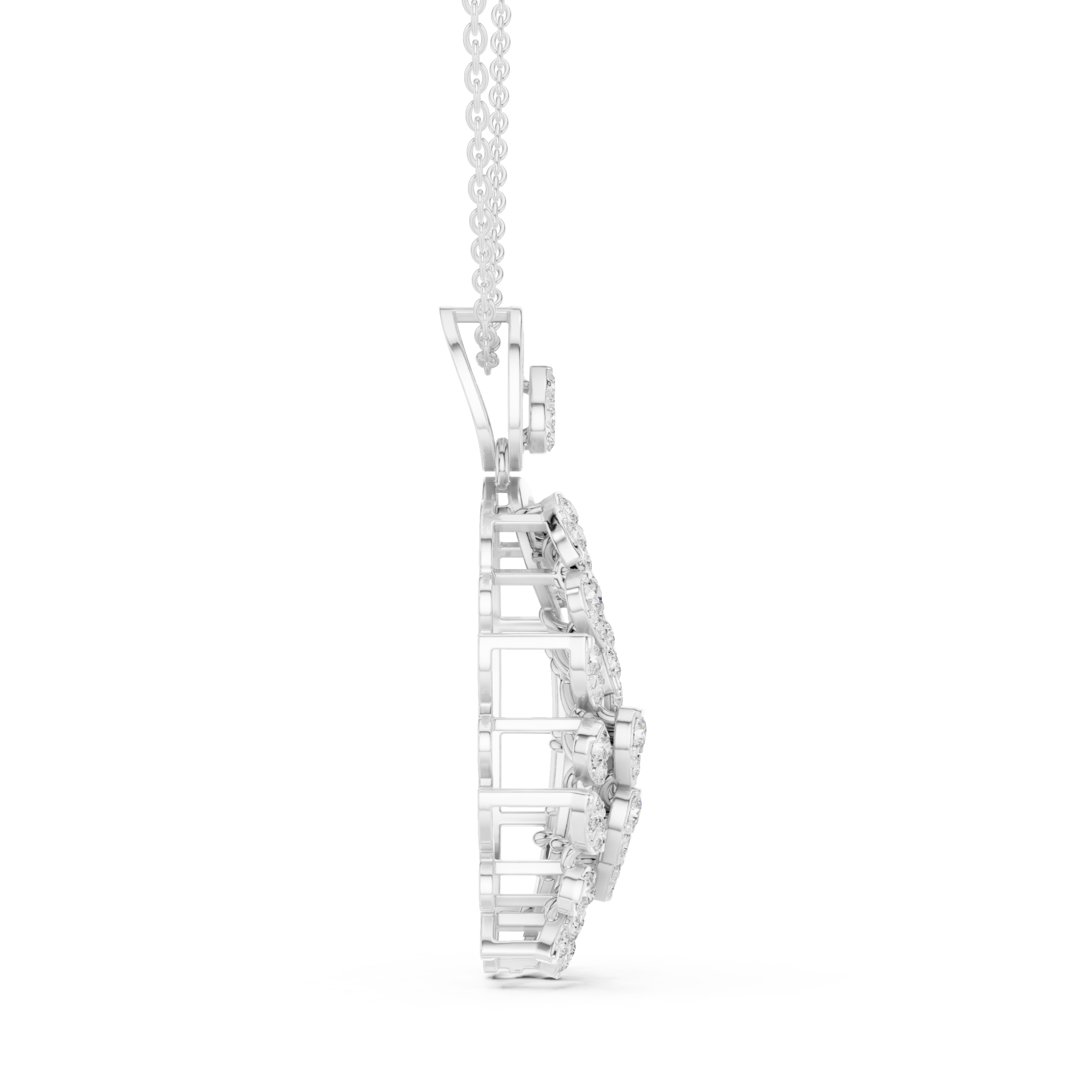 Elegant Princess Diamond Pendant