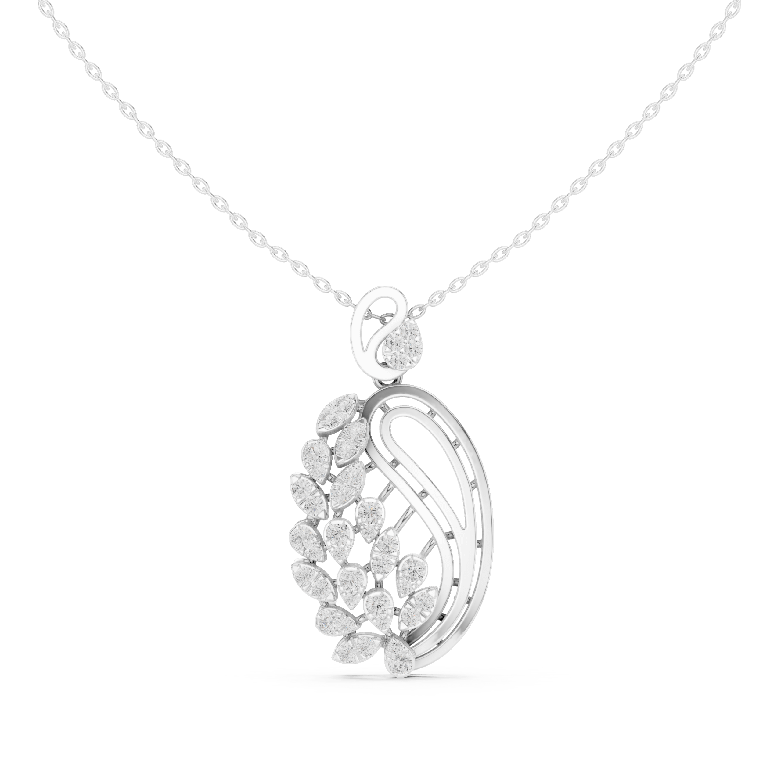 Elegant Princess Diamond Pendant