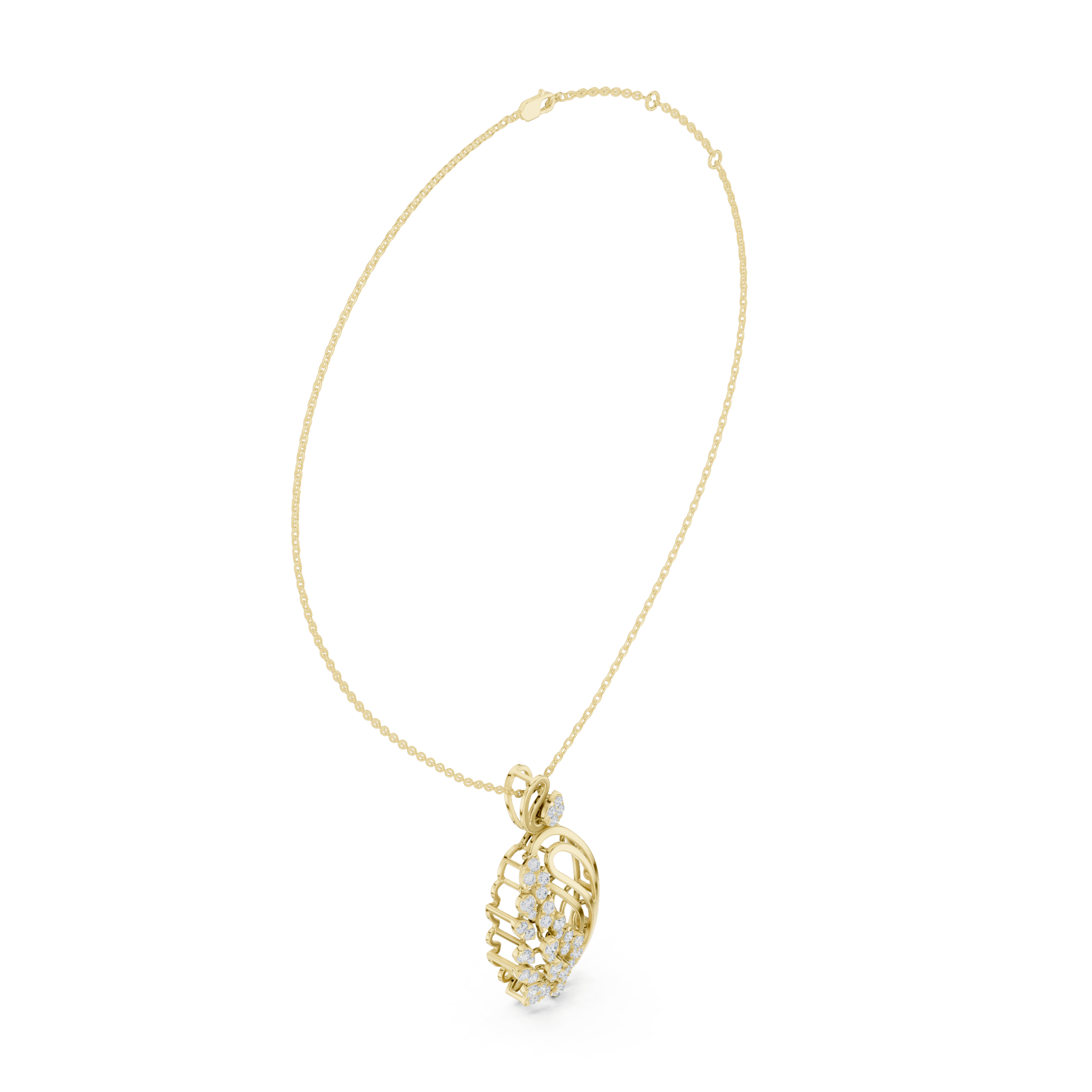 Elegant Princess Diamond Pendant