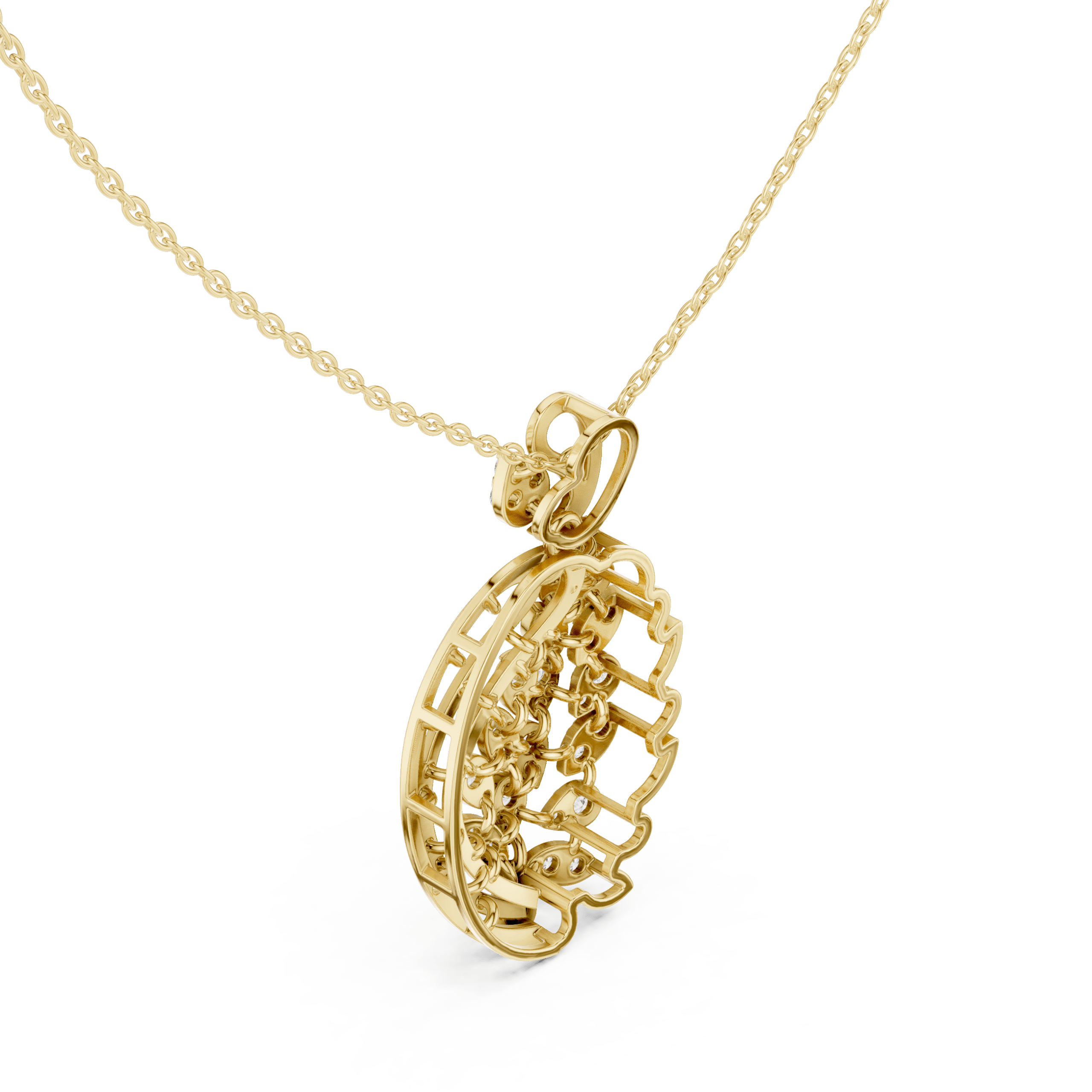 Elegant Princess Diamond Pendant