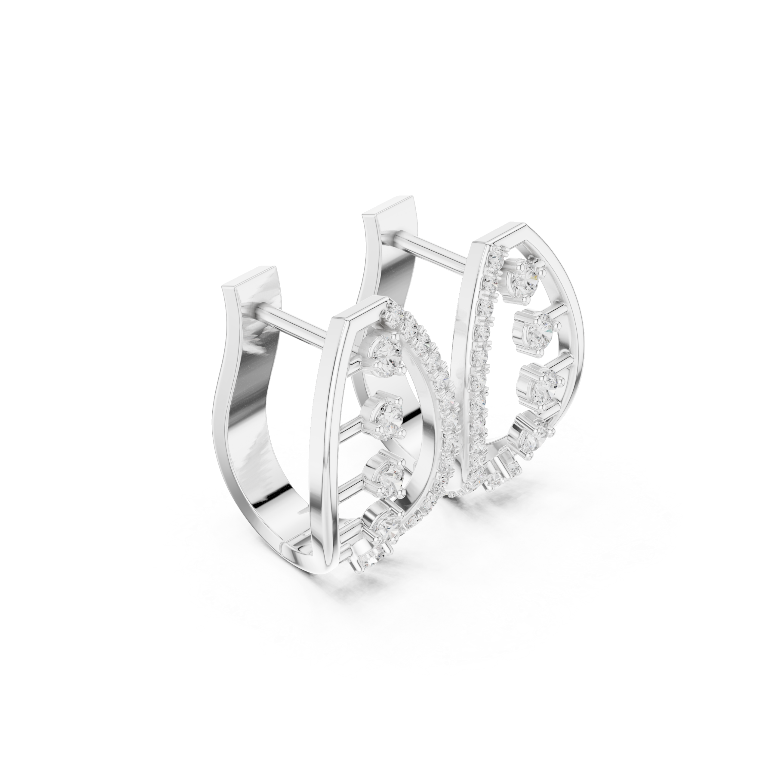 Gleaming Pear Diamond Earrings