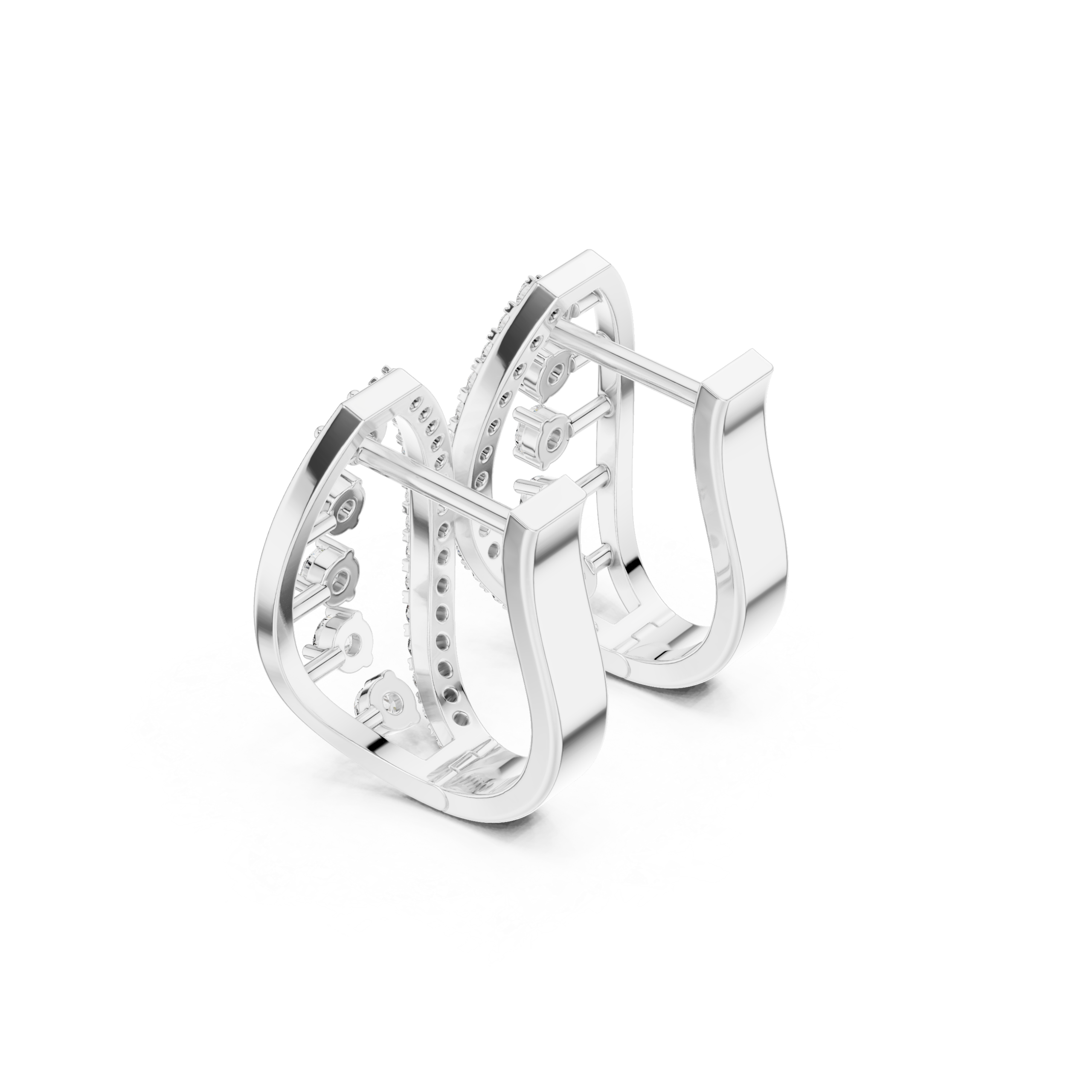 Gleaming Pear Diamond Earrings