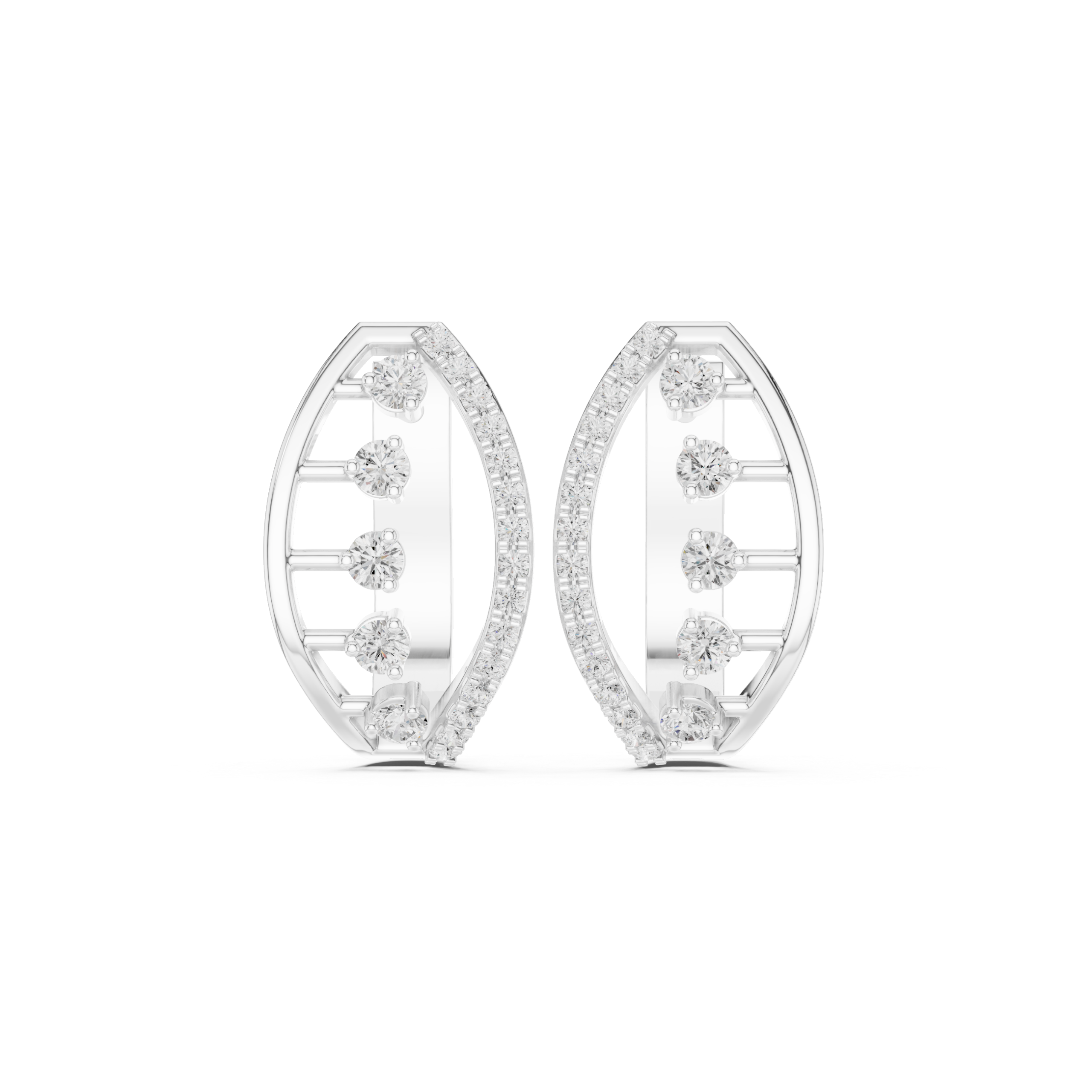 Gleaming Pear Diamond Earrings