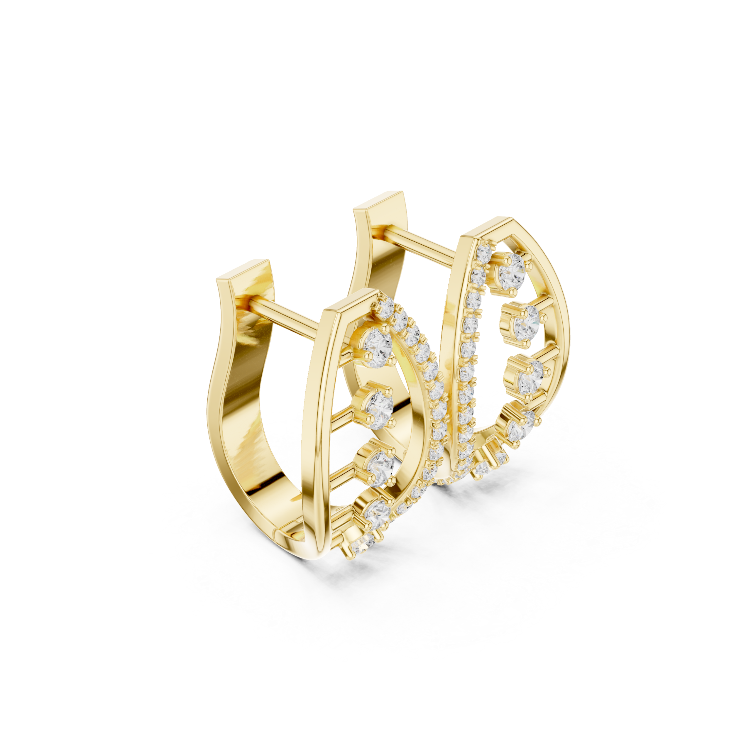 Gleaming Pear Diamond Earrings