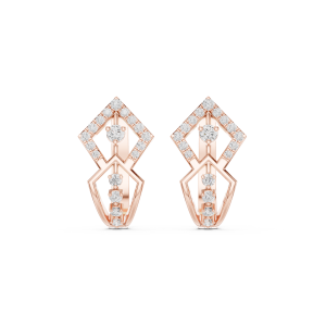Refined Princess Diamond Earrings