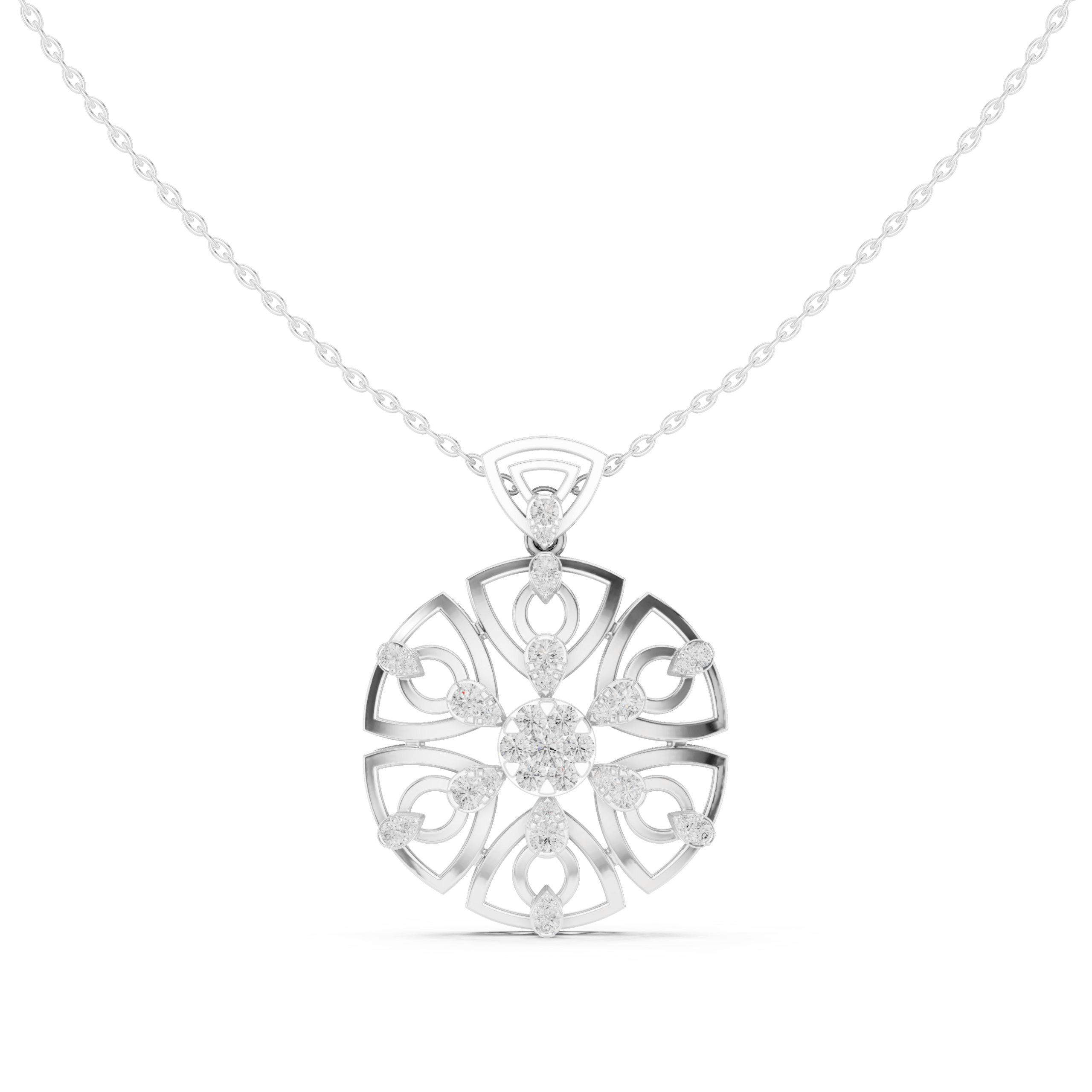 Astra Round Diamond Pendant
