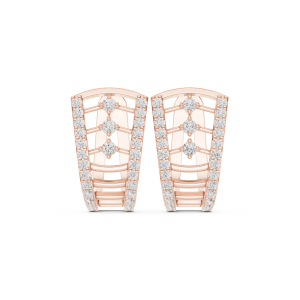 Gleaming Radiant Diamond Earrings