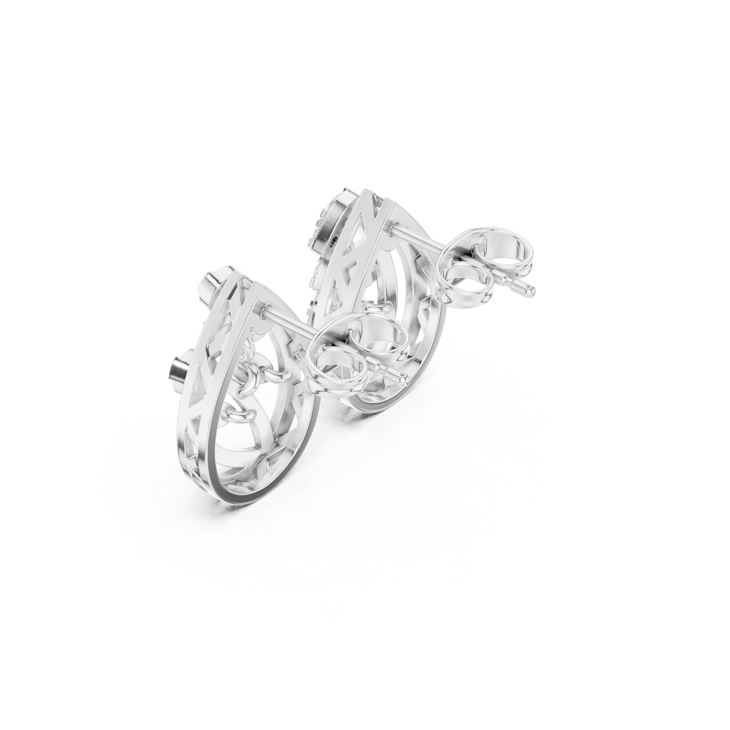 Glam Shield Diamond Earrings