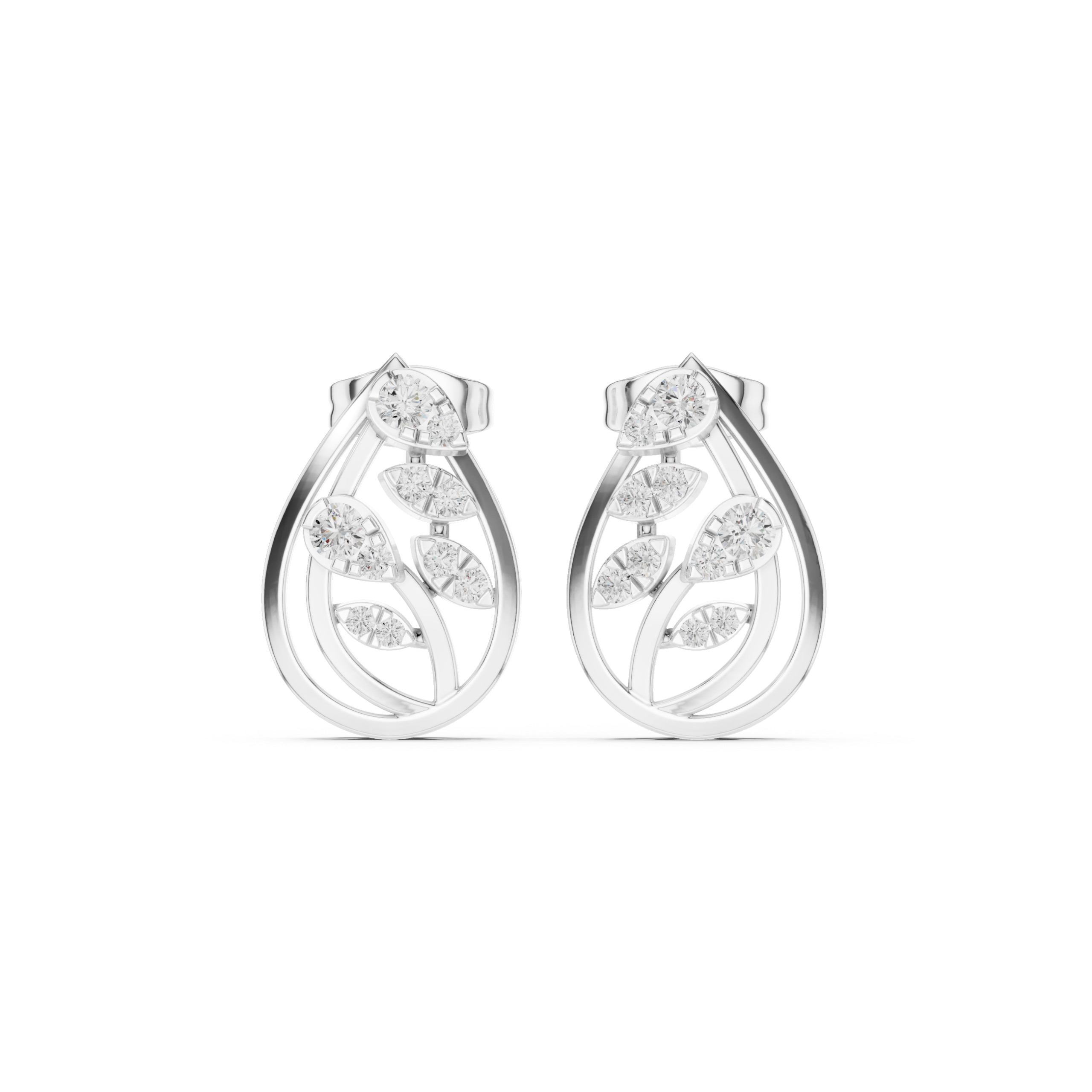 Glam Shield Diamond Earrings