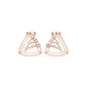 Regal Triangle Diamond Earrings