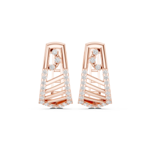 Gleaming Emerald Diamond Earrings